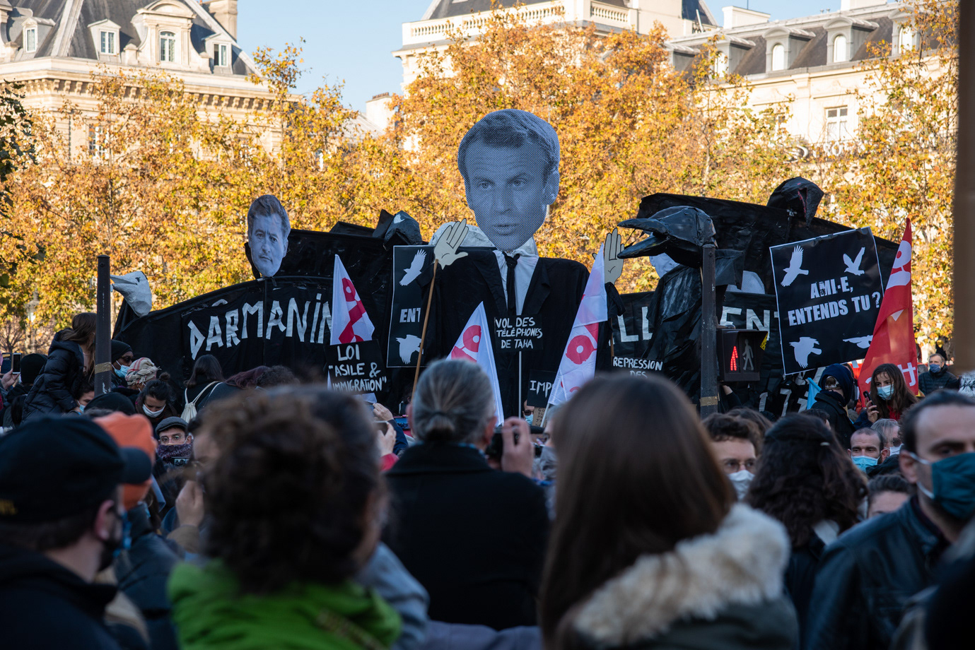Manifestation contre la loi de sécurité globale, Paris 04/12/2020.