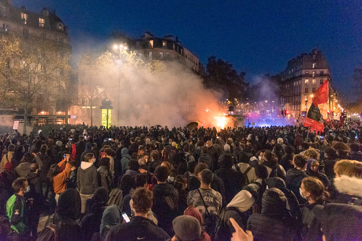 Manifestation contre la loi de sécurité globale, Paris 04/12/2020.