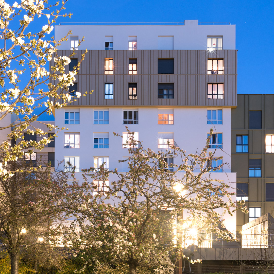 Résidence étudiante. Architecte : AU12