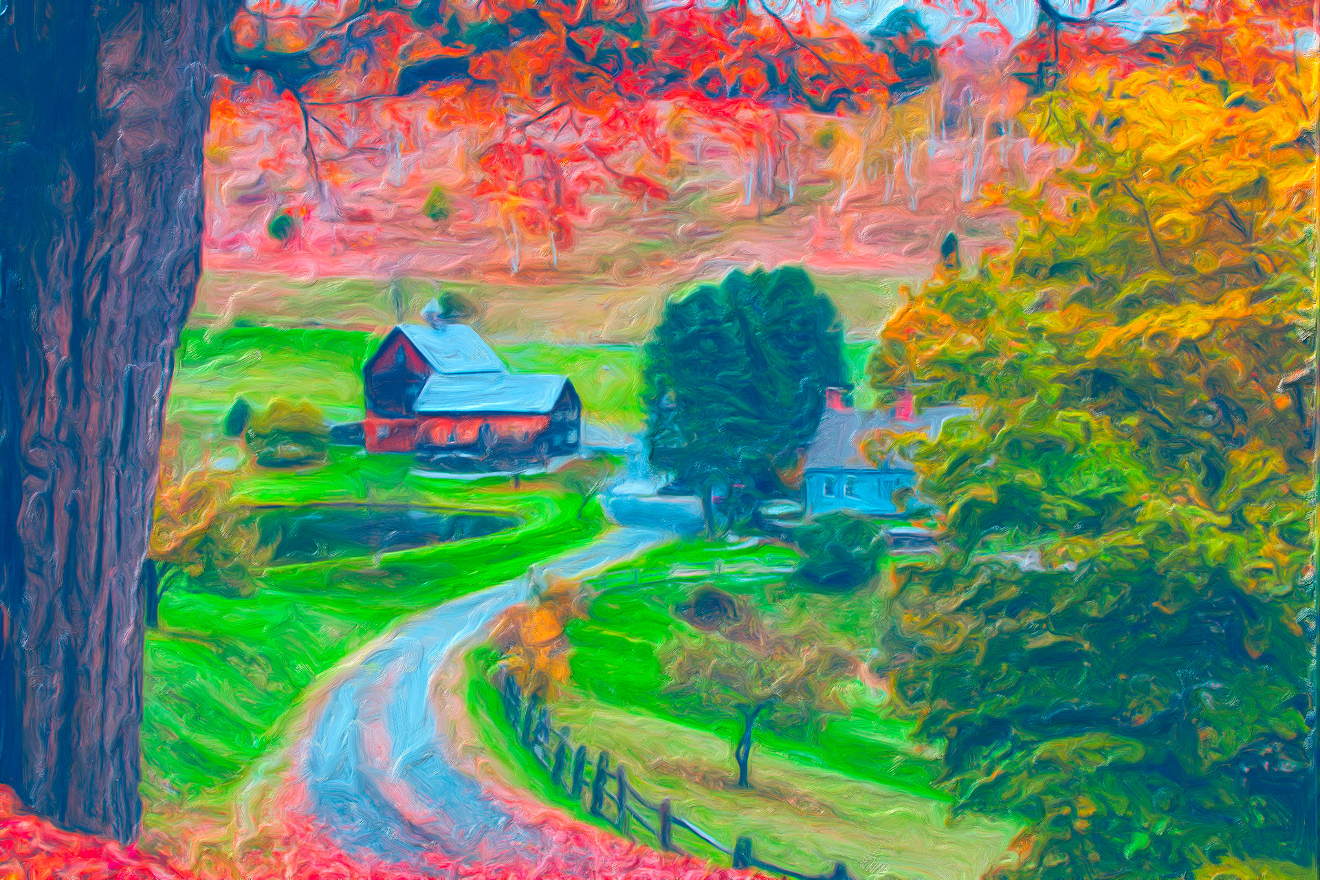 Painting_VT Farmhouse Wet Oil