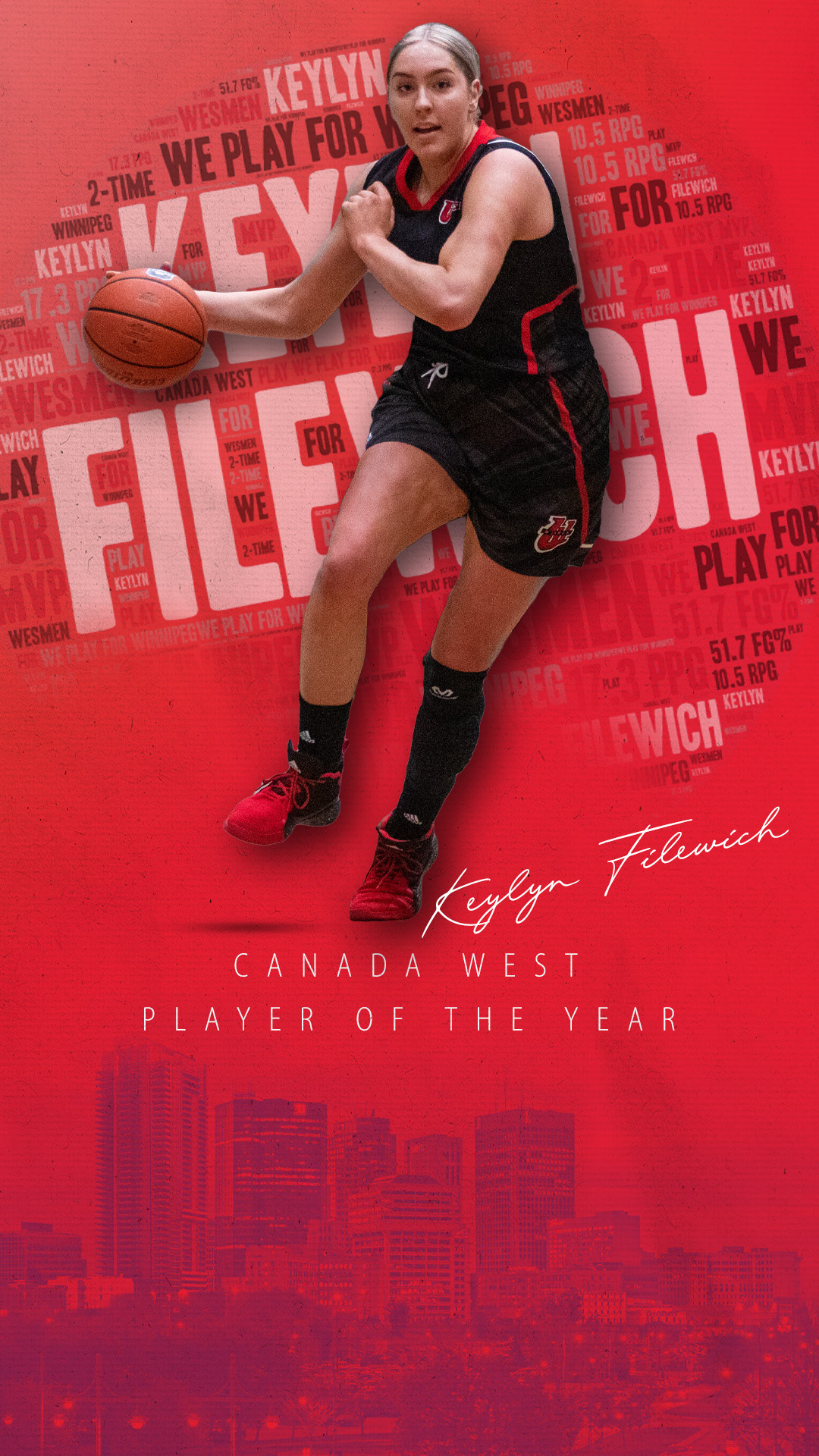 Keylyn Filewich is named Canada West player of the year