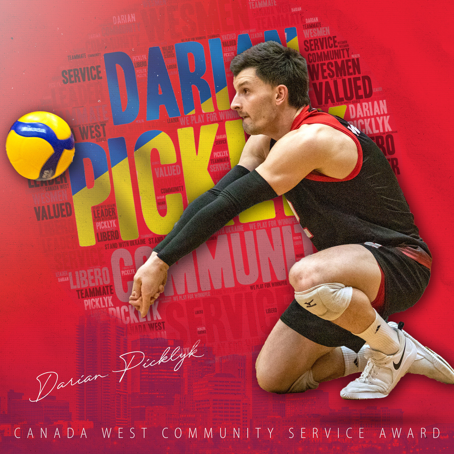 Darian Picklyk is named Canada West community service award winner