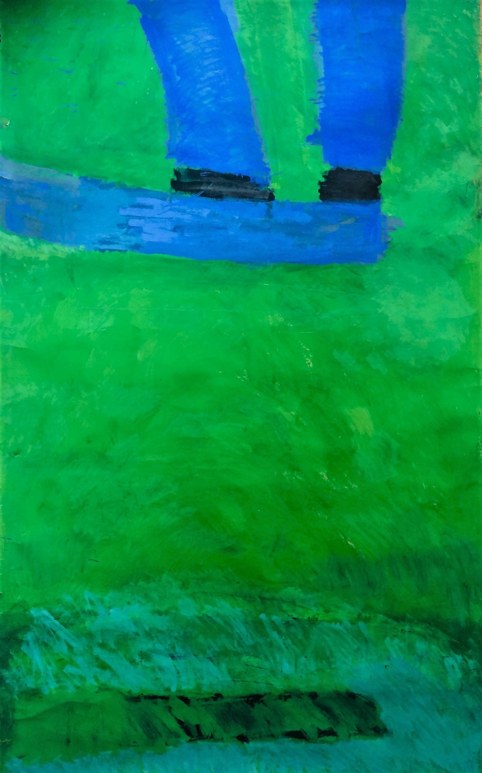 3 tęcze w czerni 176 x122   tempera, papier 1993