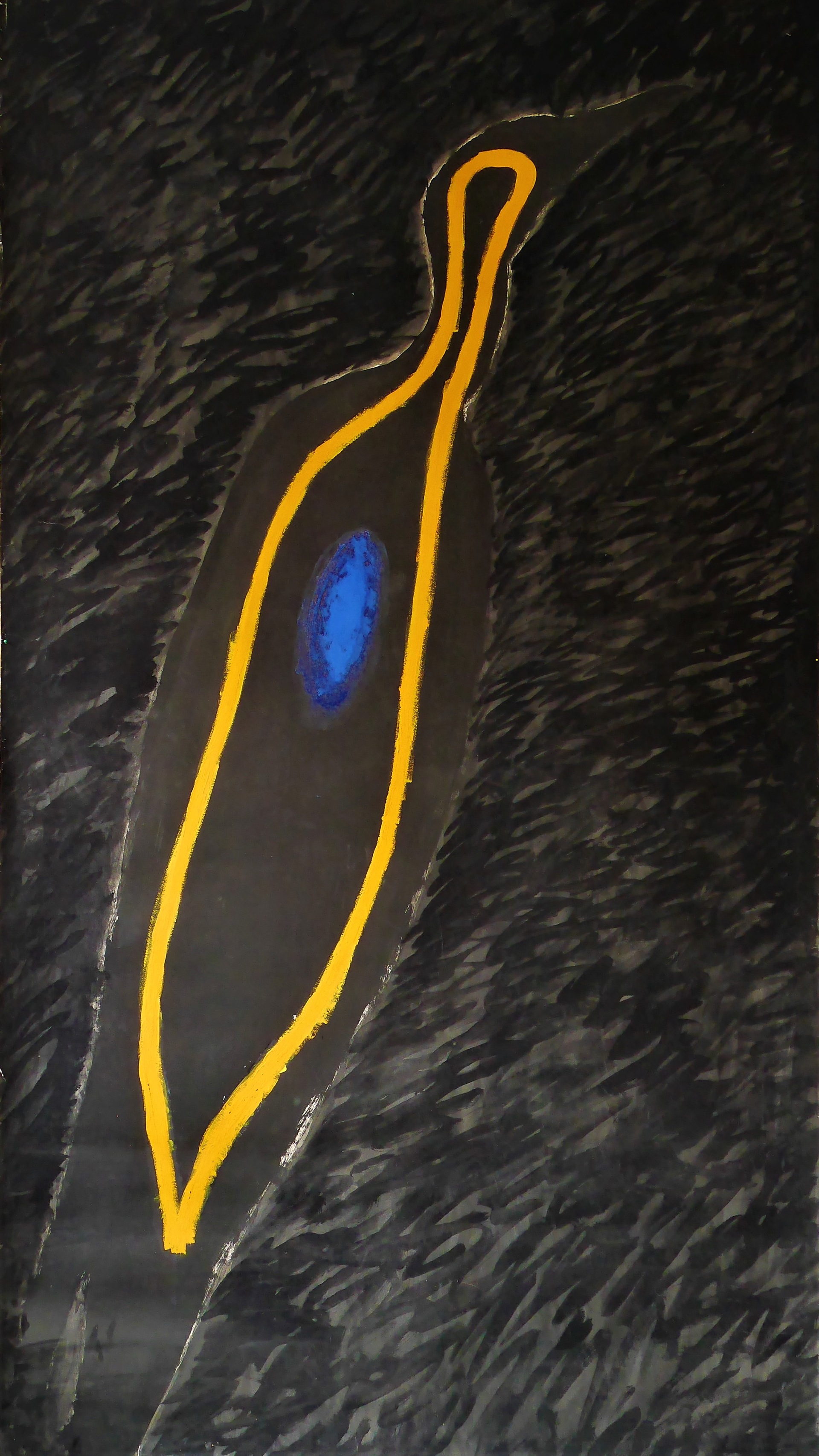 co ma ptak w środku  122  x 224  tempera, papier  Wa 1986-88