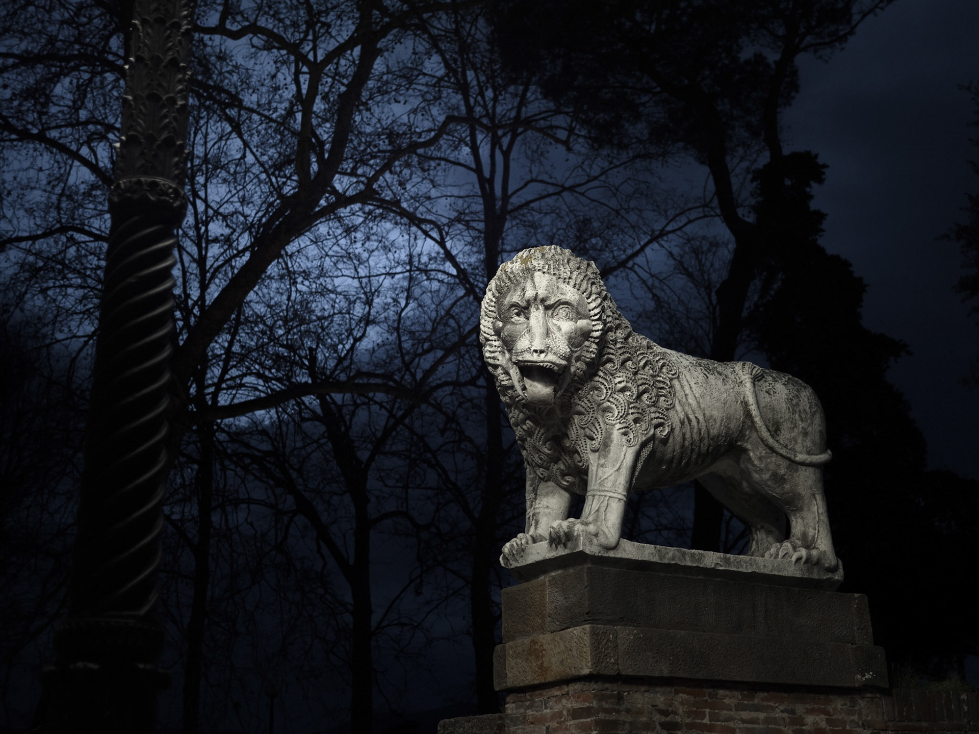 Lucca, Baluardo Santa Maria - Medieval lion