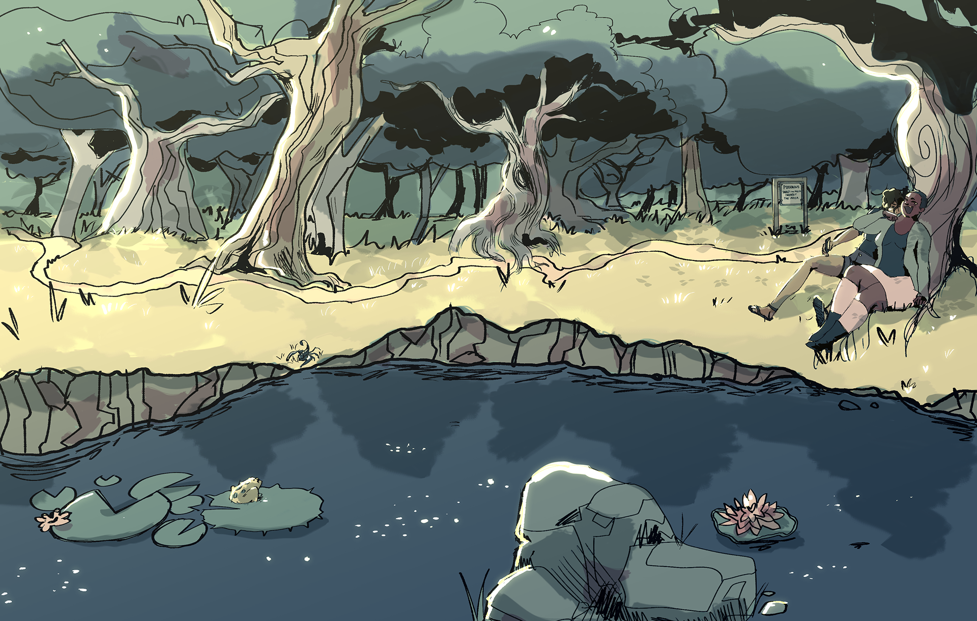 Painted layout for a visual development project. (2021)