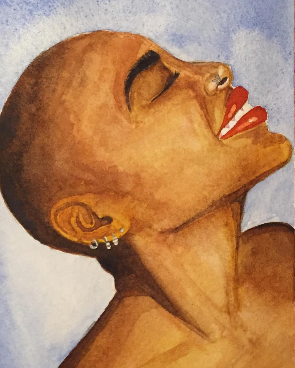 Watercolor portrait (reference photo used)