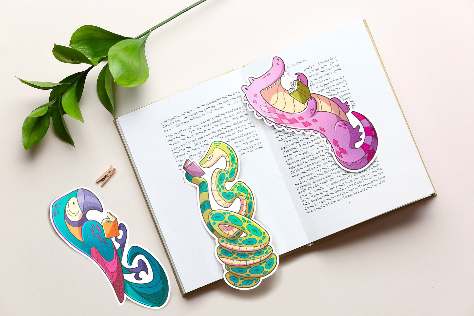 SURFACE DESIGN  | THEMED SET OF BOOKMARKS & STICKERS  | 2024