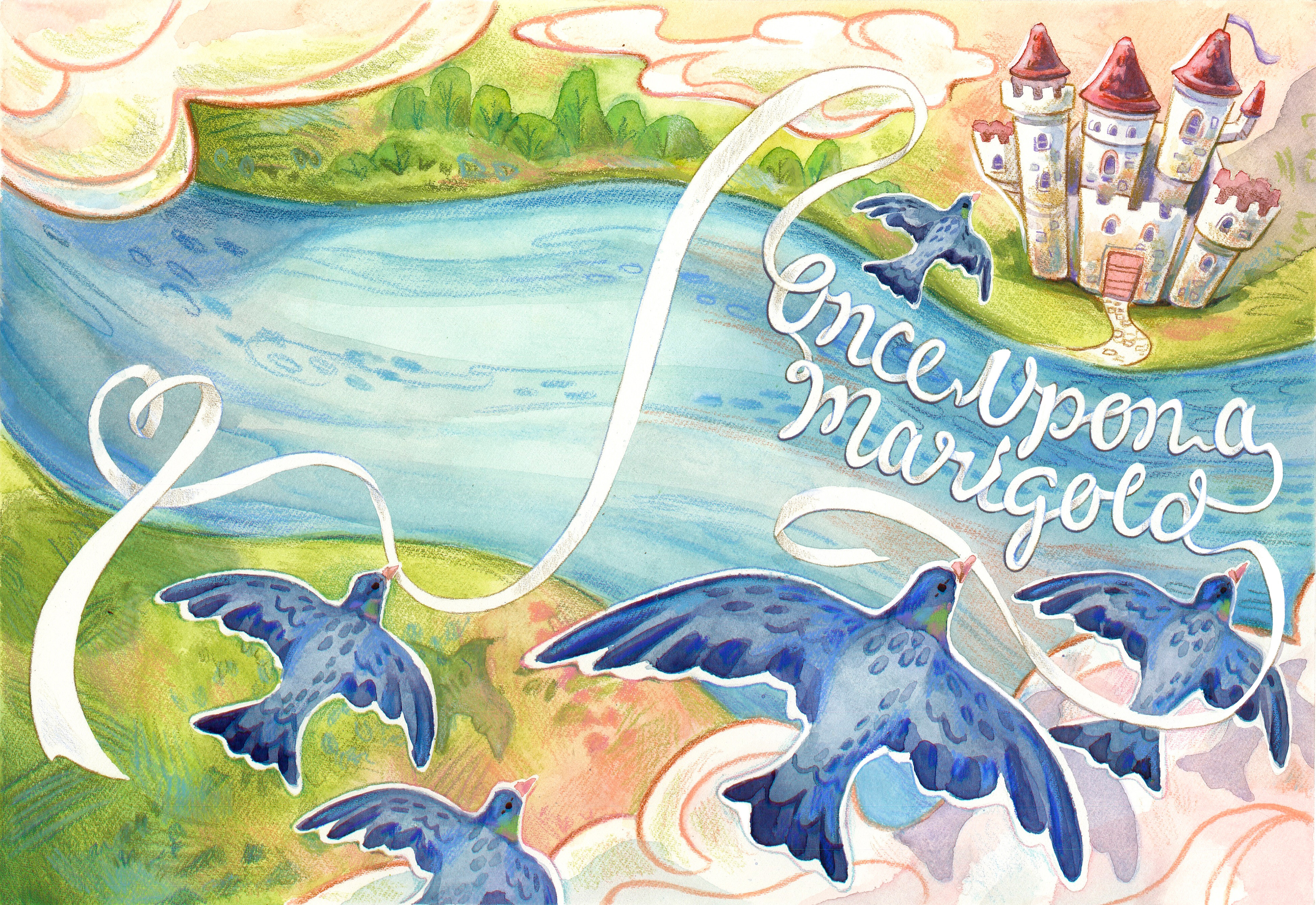 BOOK COVER DESIGN | FOR 'ONCE UPON A MARIGOLD' BY JEAN FERRIS | 2024
