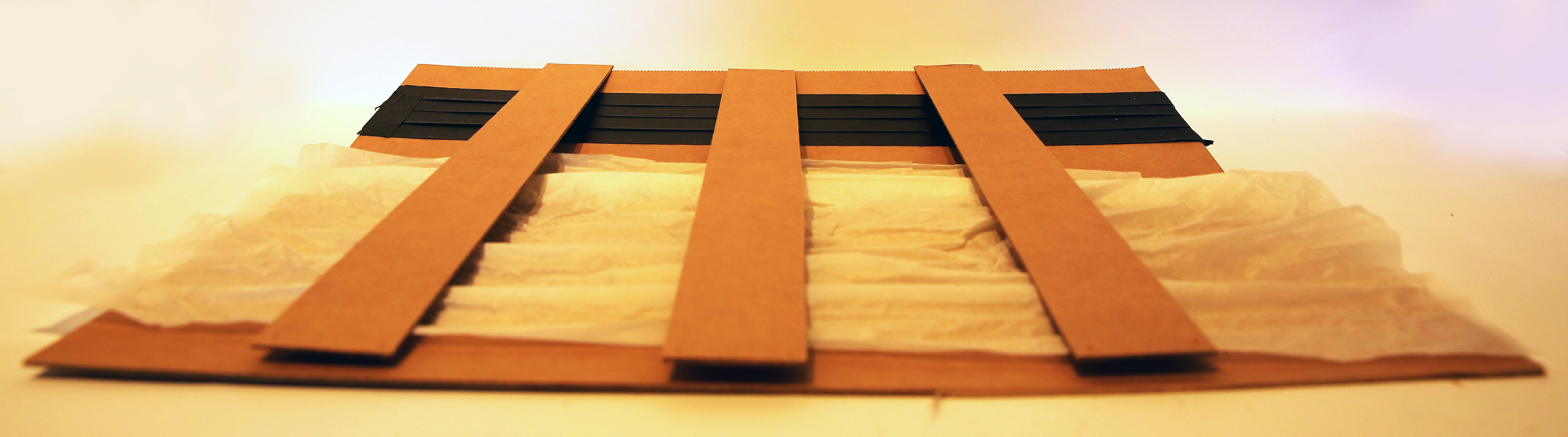 Cardboard, Tracing Paper, Black Tapes