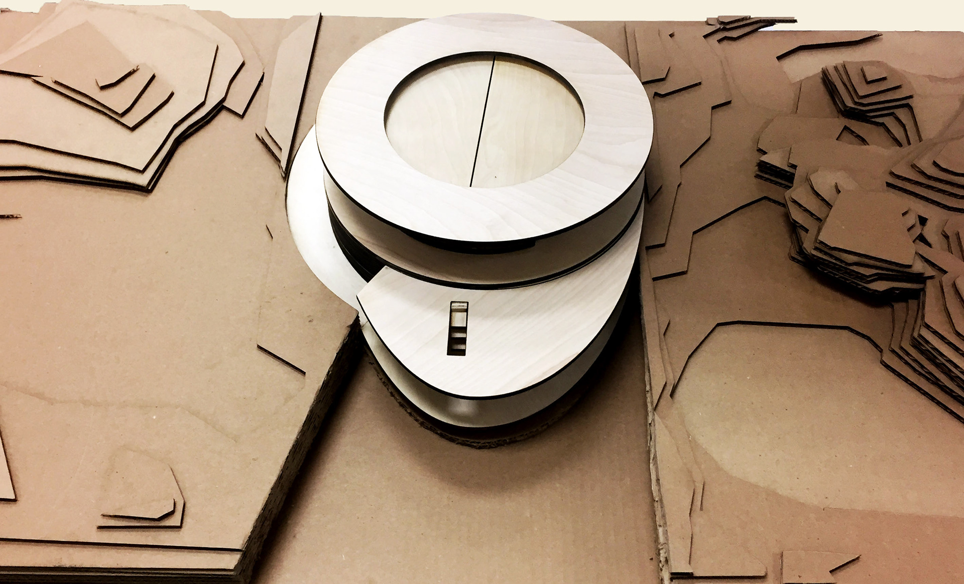 Wood, Cardboard, Acetate