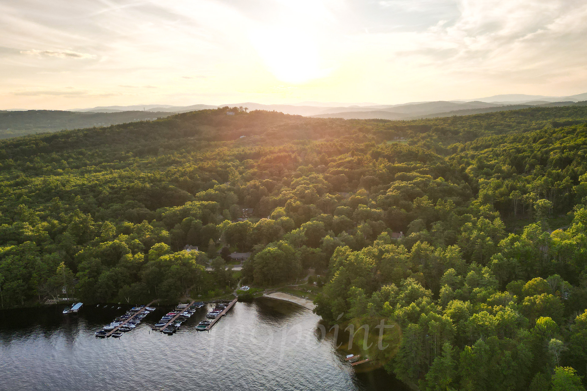 New Hampshire mountains at sunset