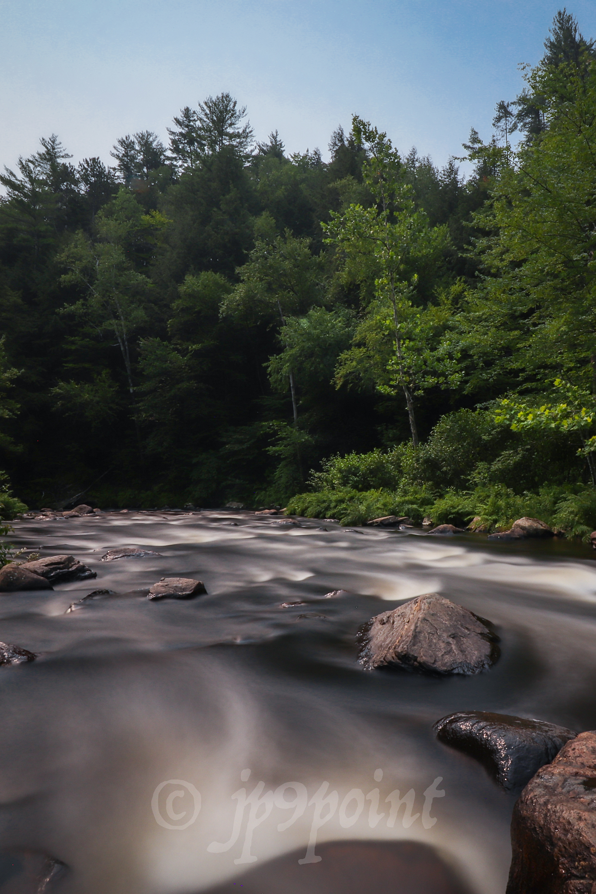 Profile Falls river in New Hampshire.