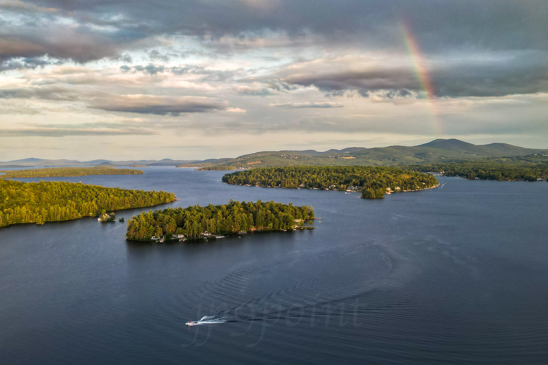 Lake Winnipesaukee, New Hampshire, at sunset