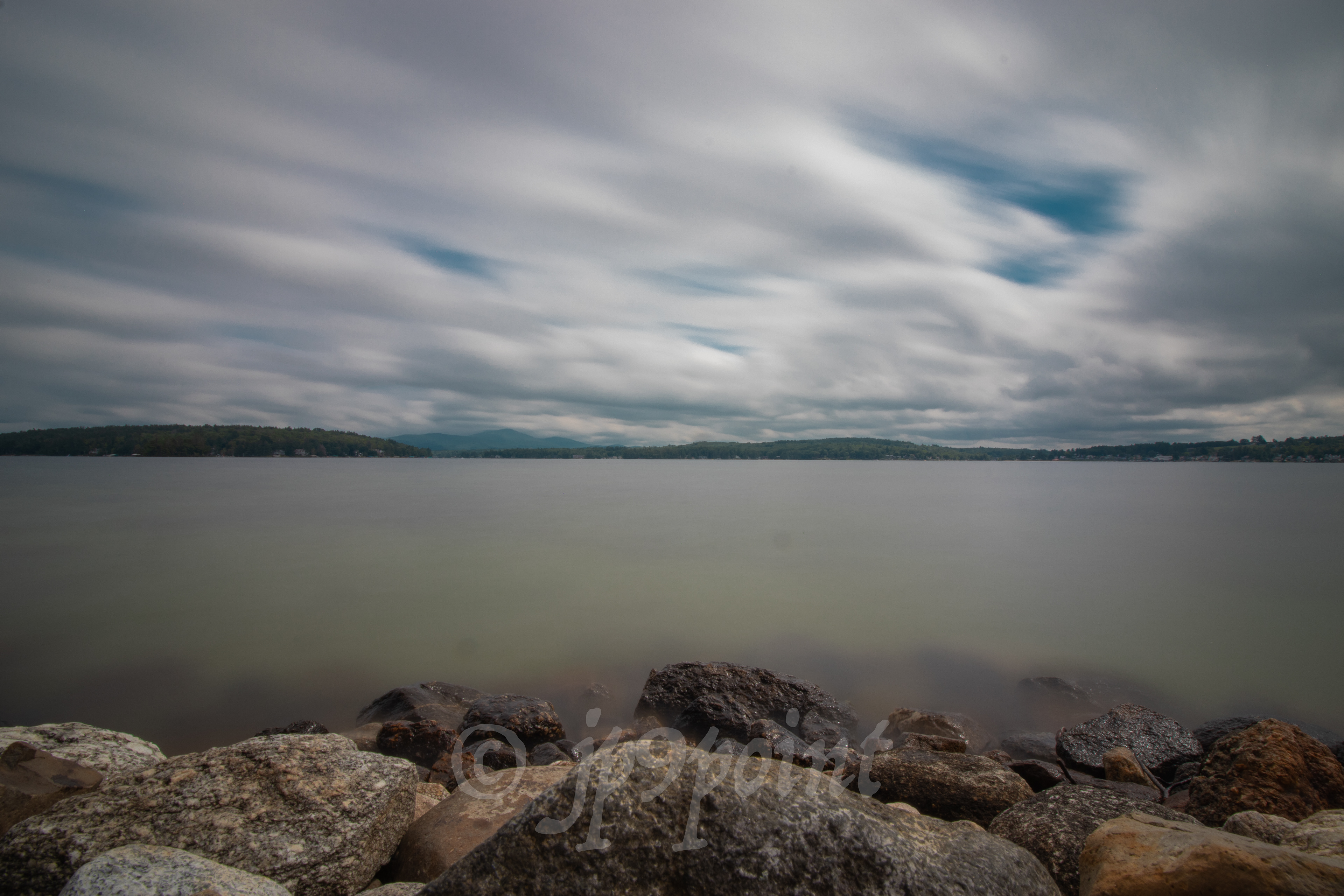 Overcast day on Lake Winnipesaukee, New Hampshire.