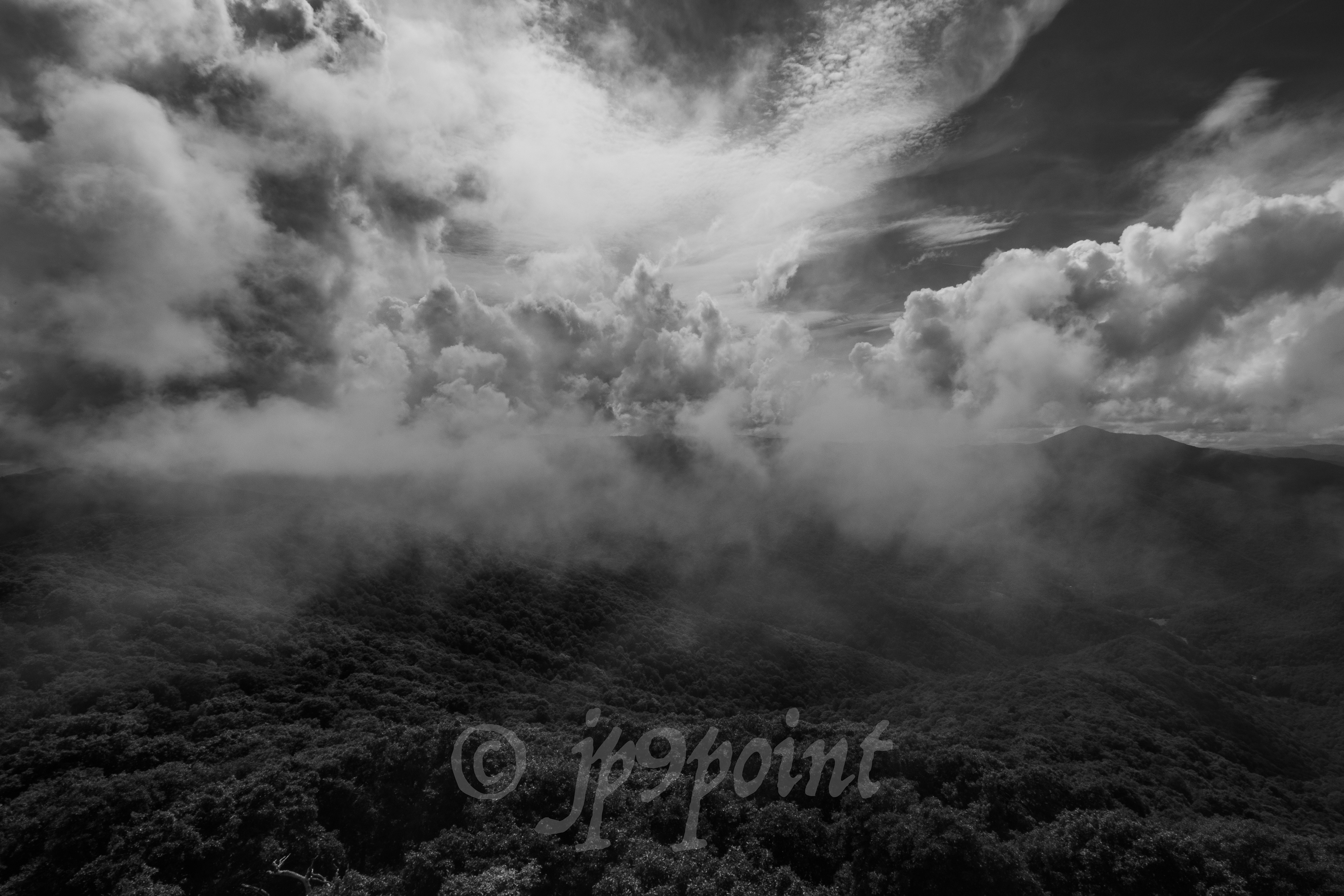 Smokey Mountains, Pisgah Forest, NC. Beautiful clouds and mountains.