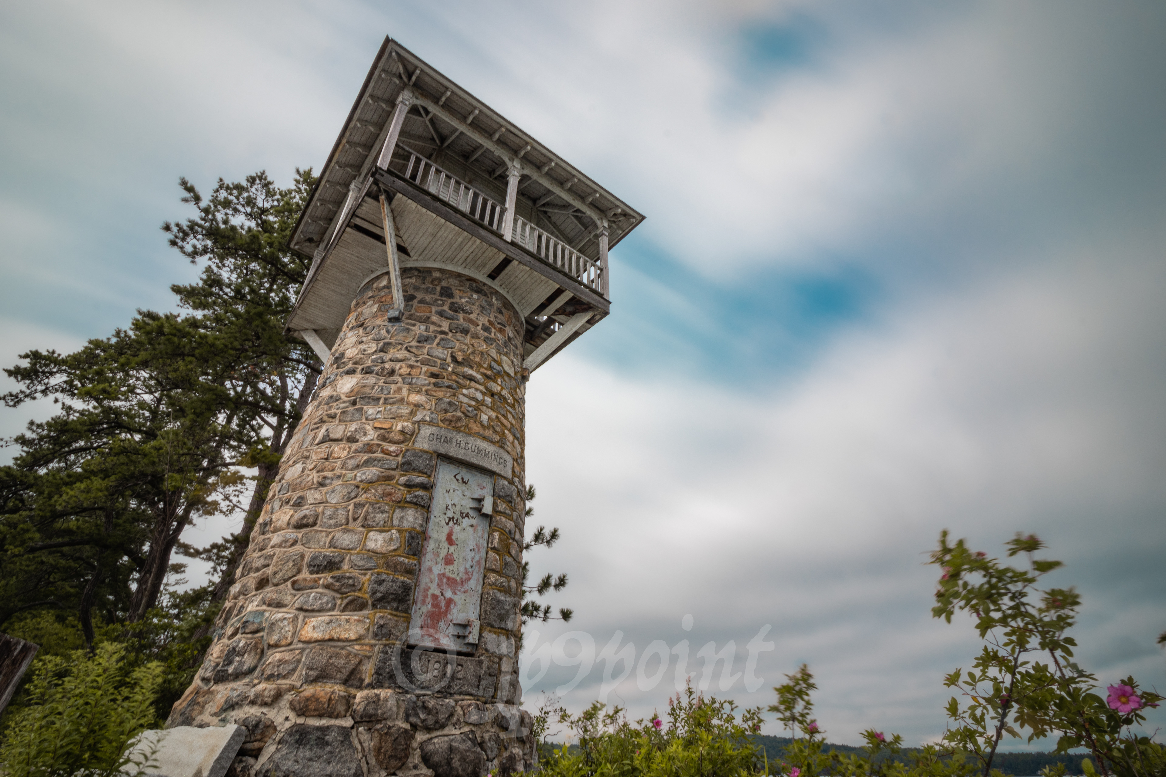 Lighthouse at Spindle Point, Meredith, New Hampshire.