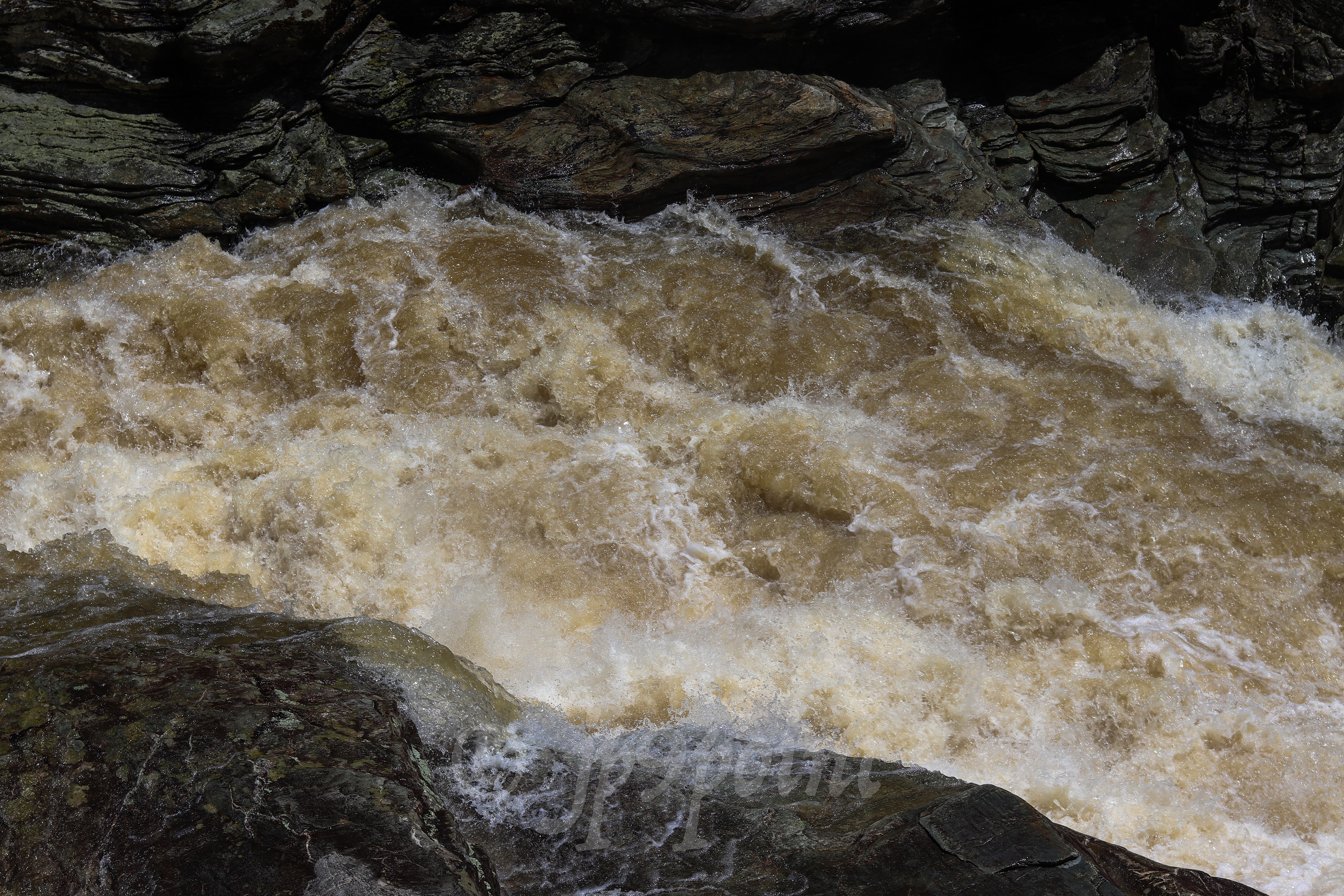 Rapid water from a waterfall in NC