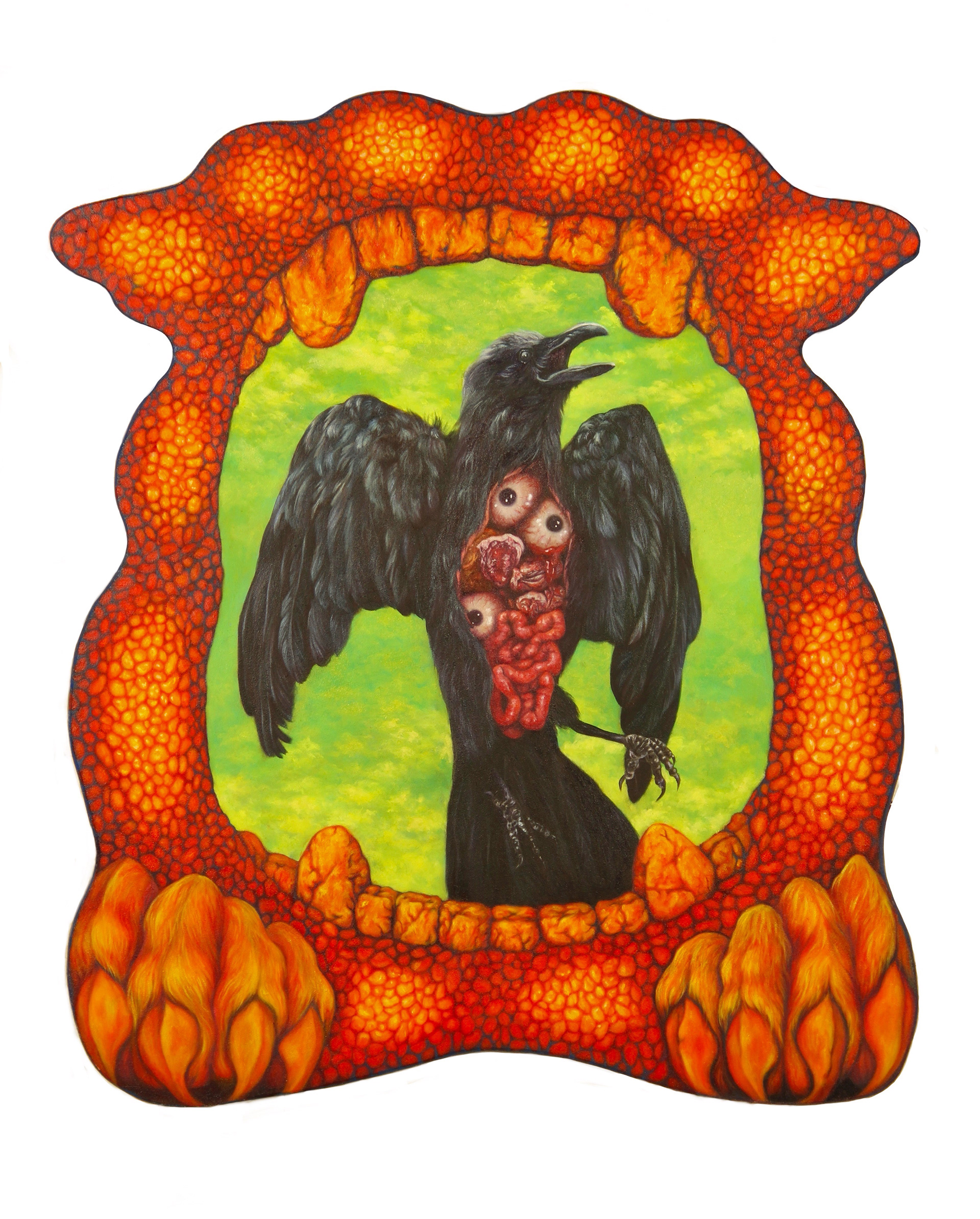 "I Feel As Through It Is Looking Right Through Me" Oil on MDF