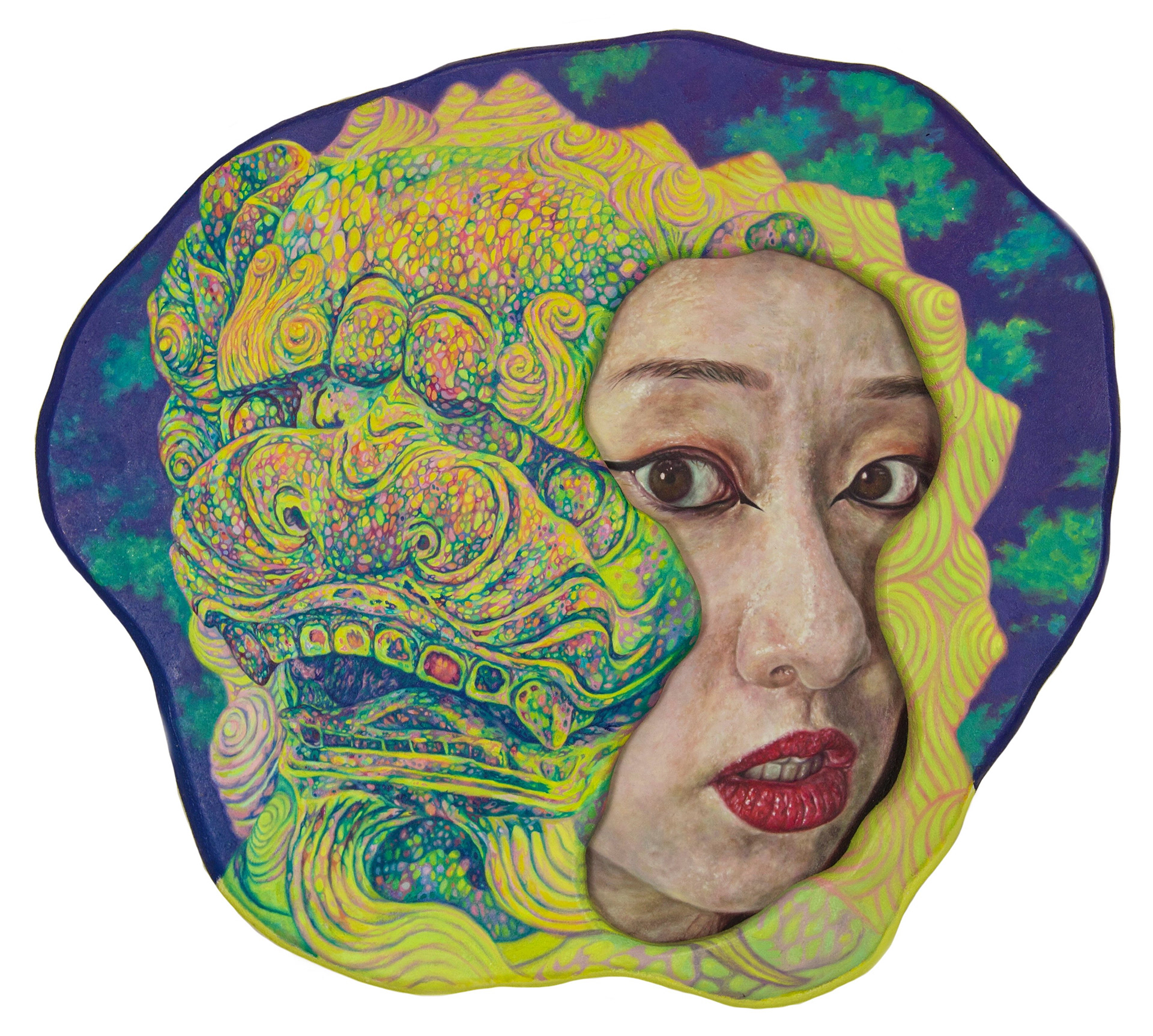 "Help I'm Trapped In A Painting! (1)" Oil on MDF