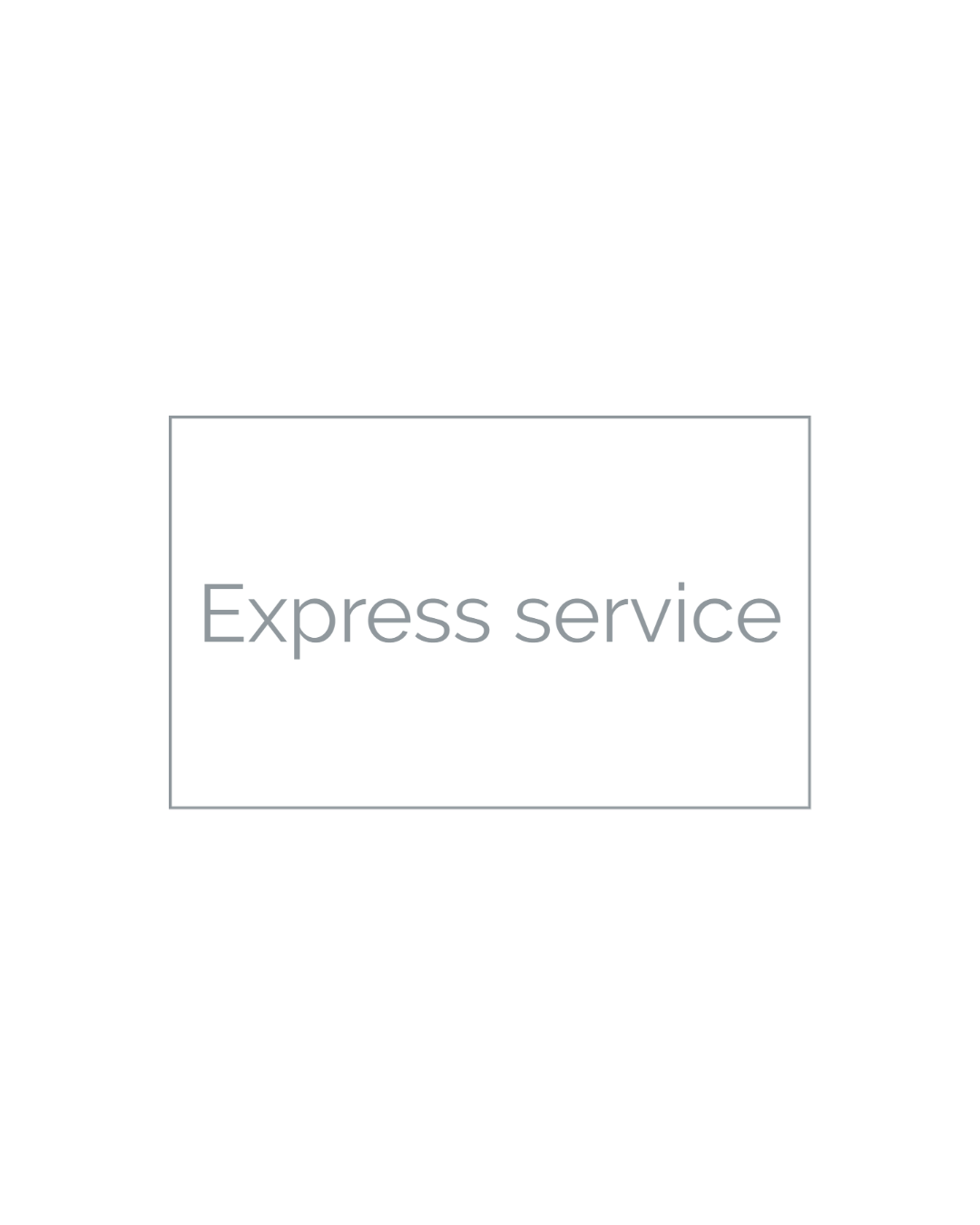 Same day turnaround upon request