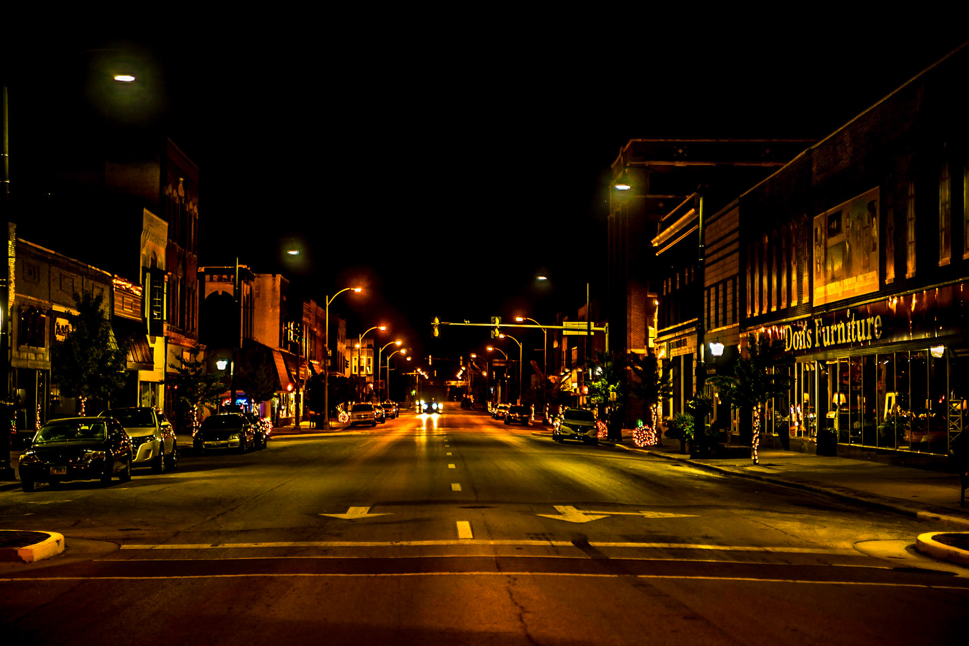 Streator IL night Main Street