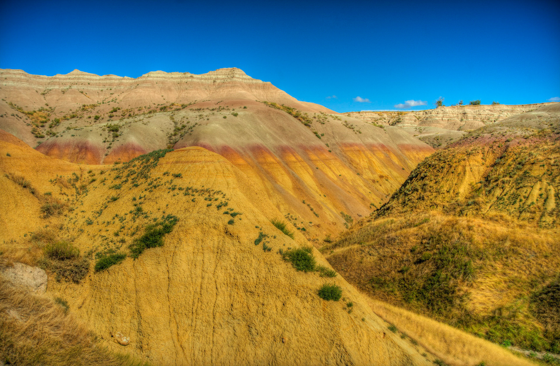 Badlands Yellow Mound Landscape
