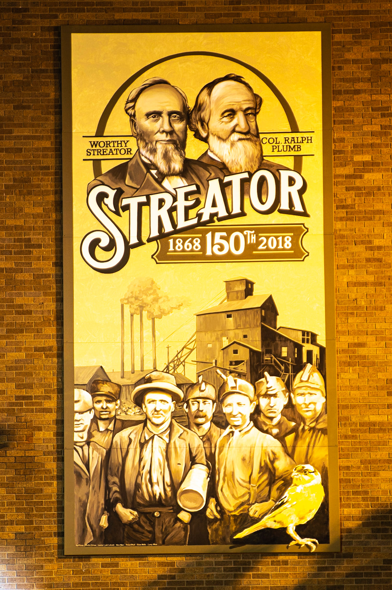 Streator IL at night poster