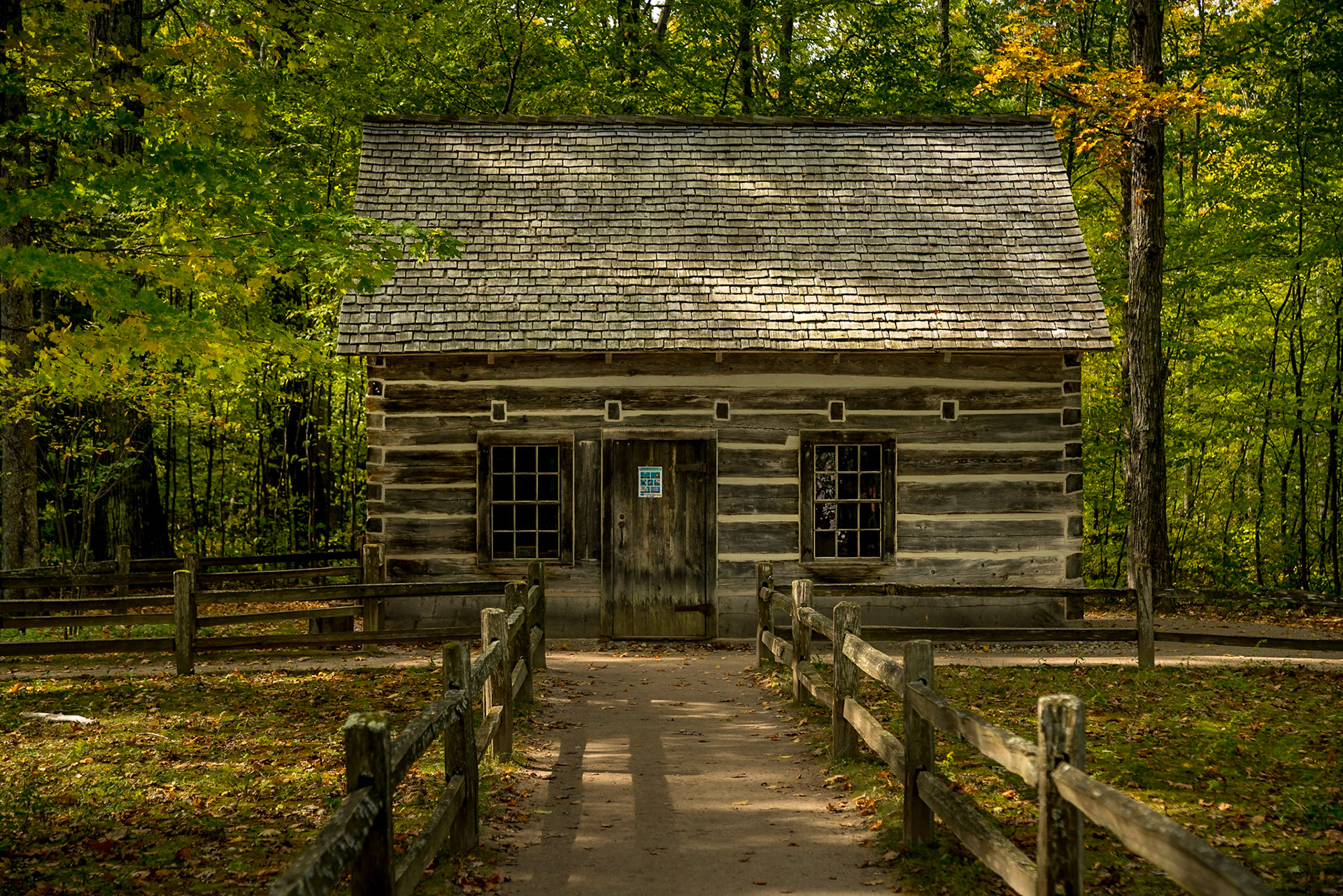 Mission Point Lighthouse Hesler Log House 3