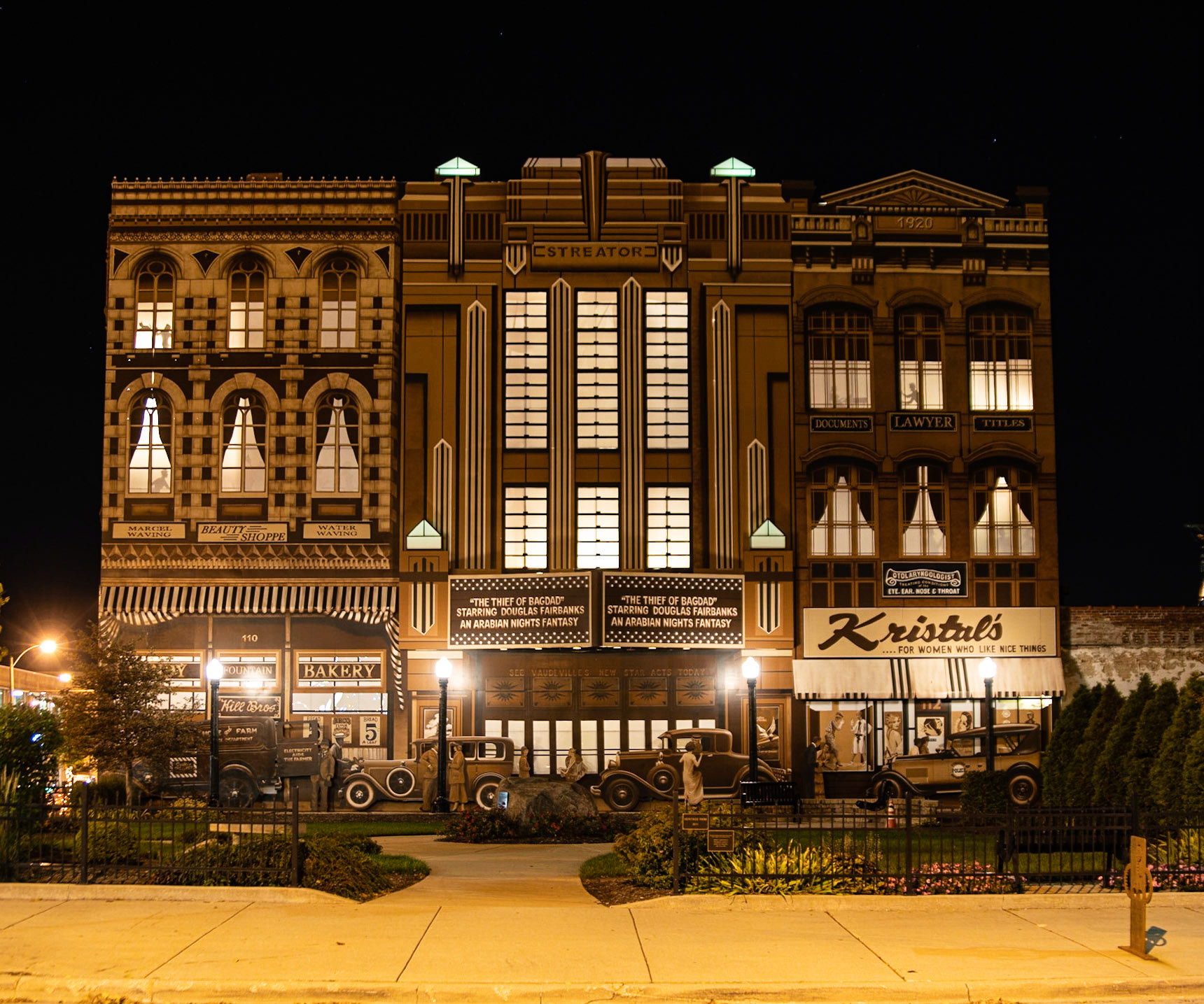 Streator IL Night Mural