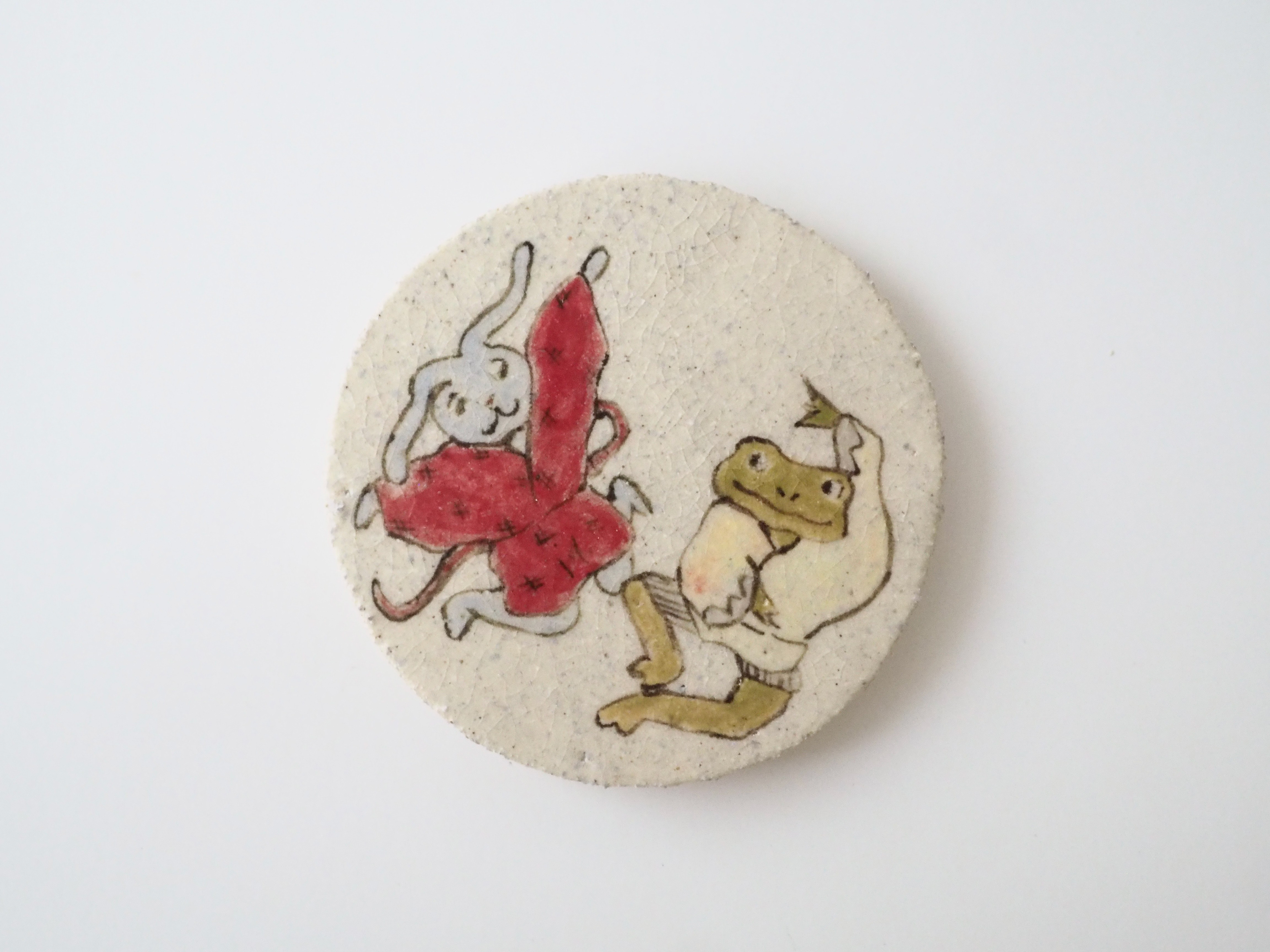 Frog and bunny coaster