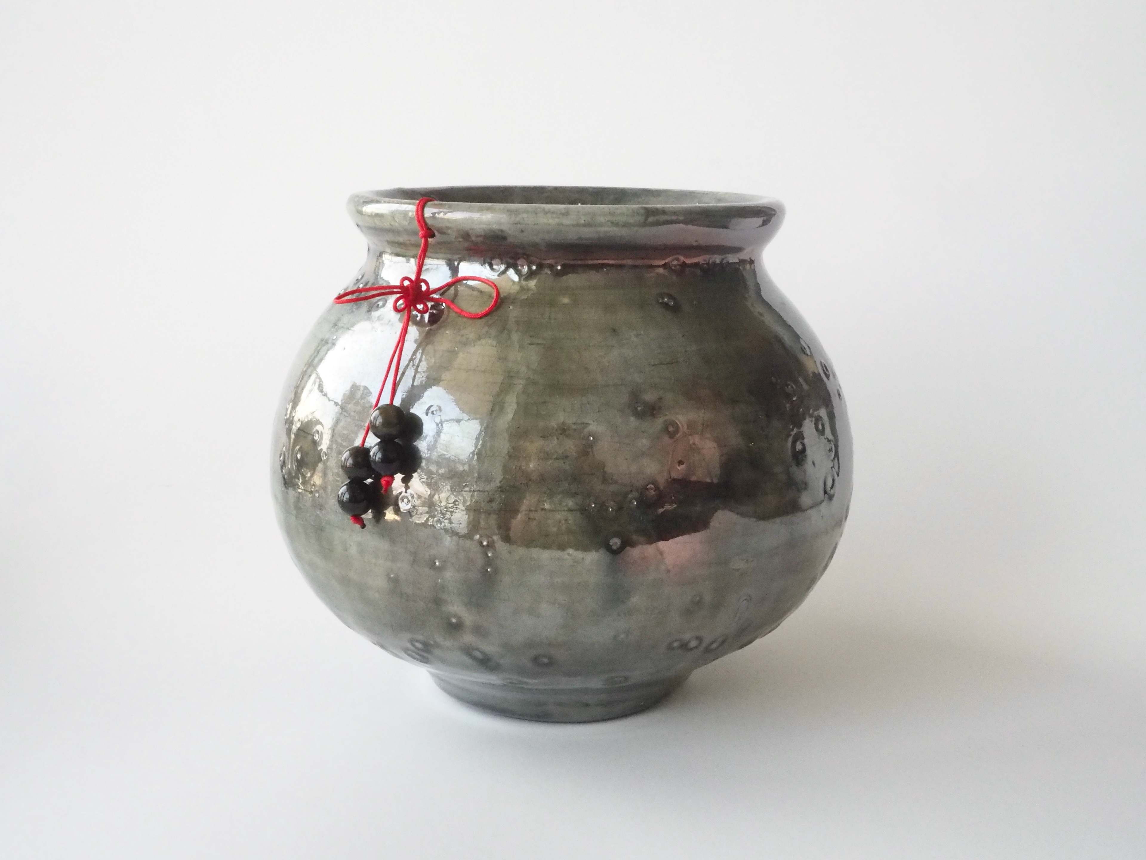 $275 [Raku moon jar]