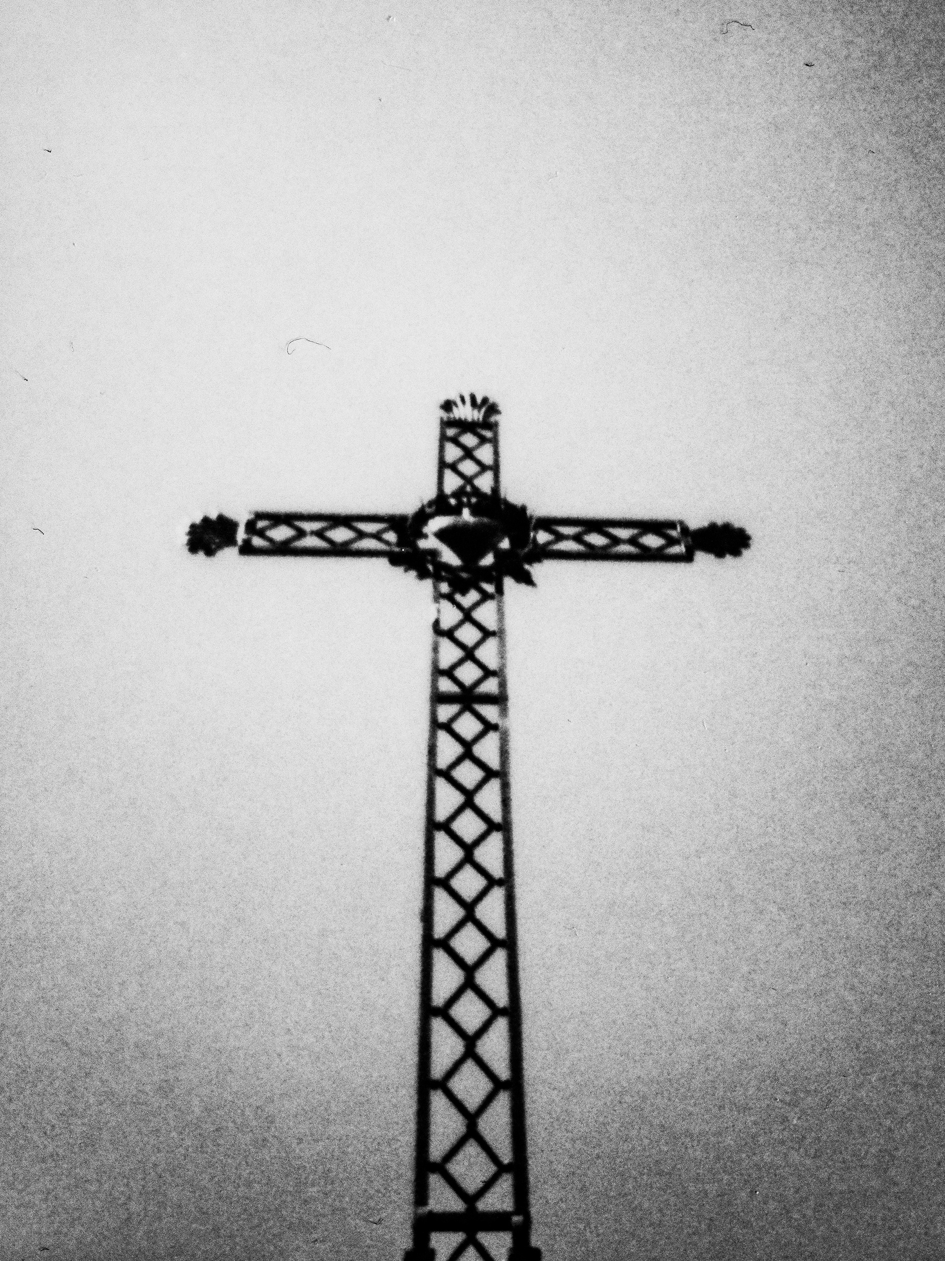 Croix derrière de l'abbaye, 38160, Saint Antoine l'Abbaye, Isère, Auvergne-Rhône-Alpes, France, 2026 (Polaroid)