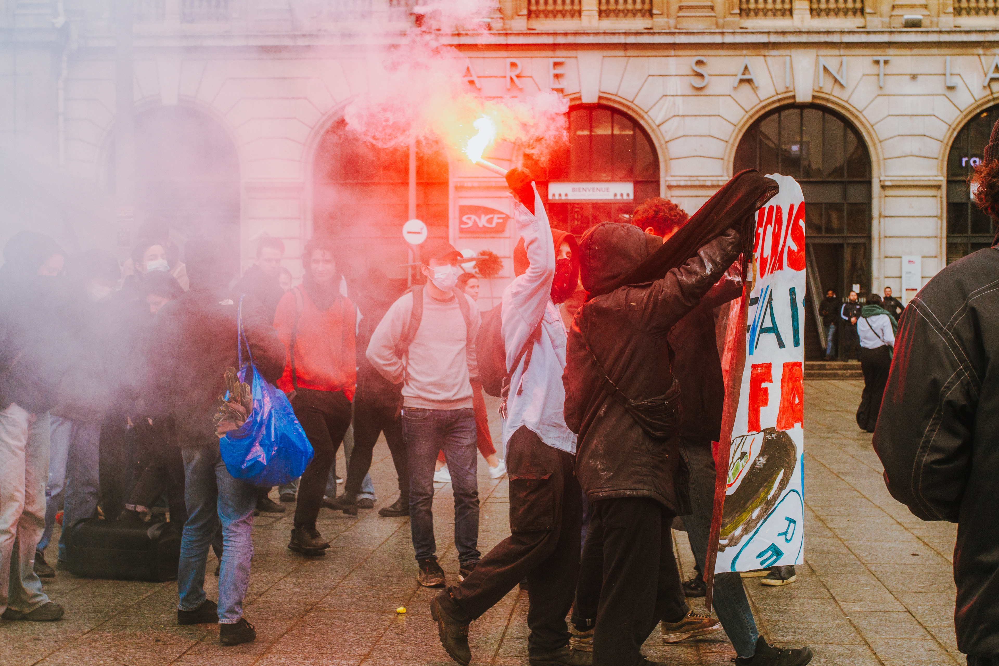 Manifestation contre le loi immigration de Gérald Darmanin (Premier ministre), Paris, France, 25 janvier 2024