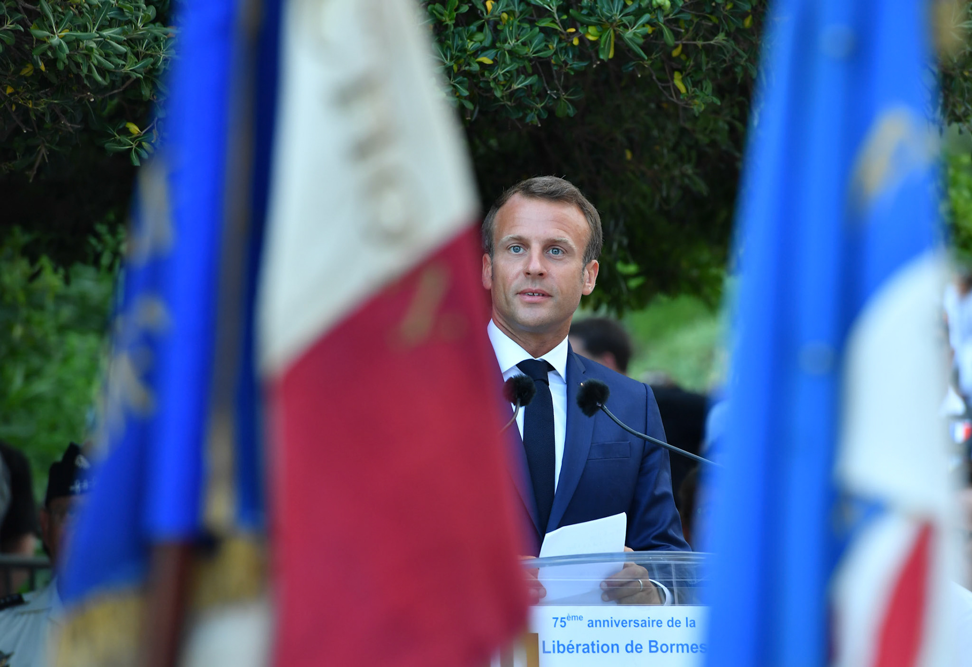 on August 17, 201 in Bormes les Mimosa southern France. YANN COATSALIOU / AFP