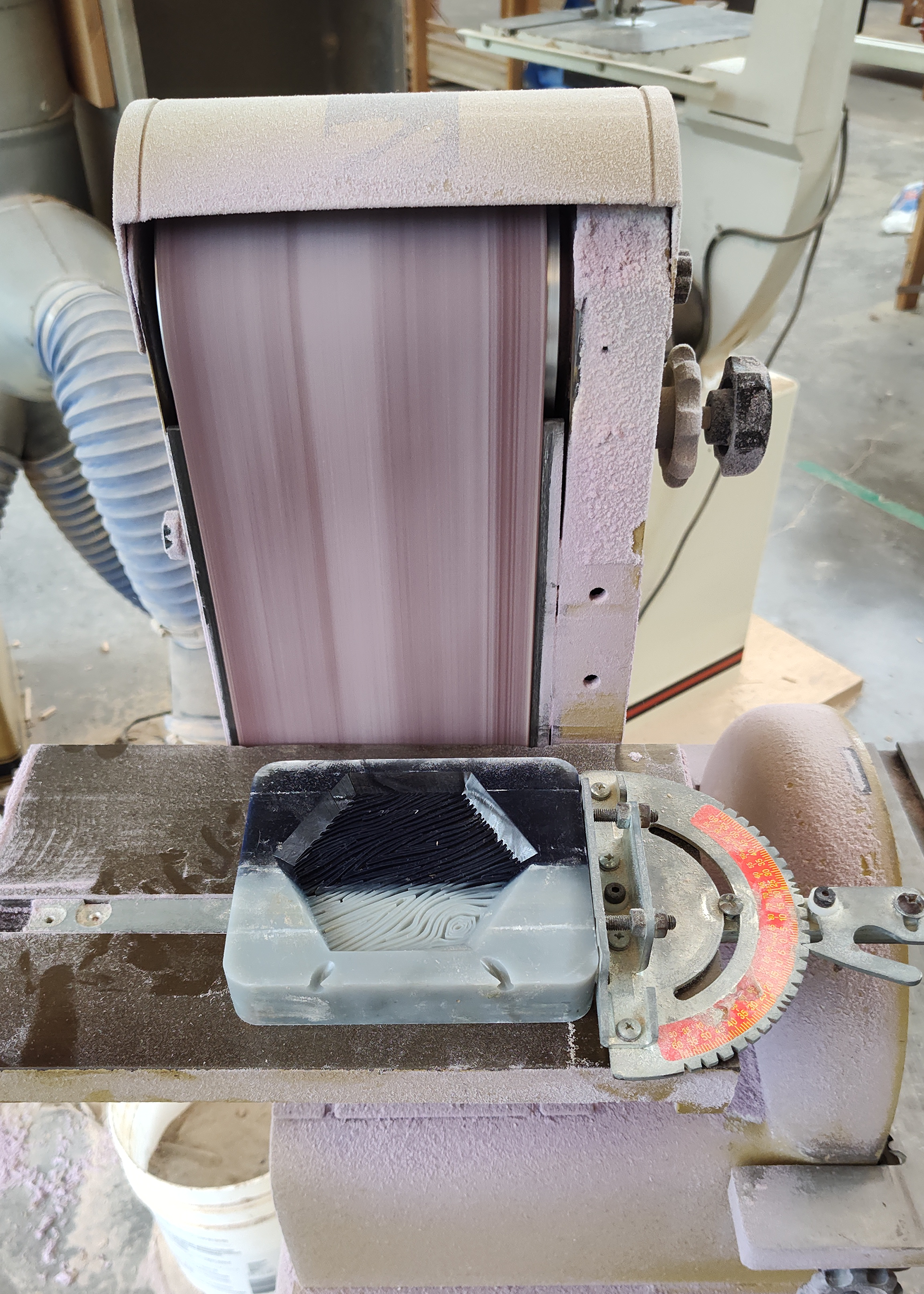 Our resin printed mold inserts needed to be fitted inside our mold carrier. Durring the resin printing they warped, luckily the product itself was uneffected.