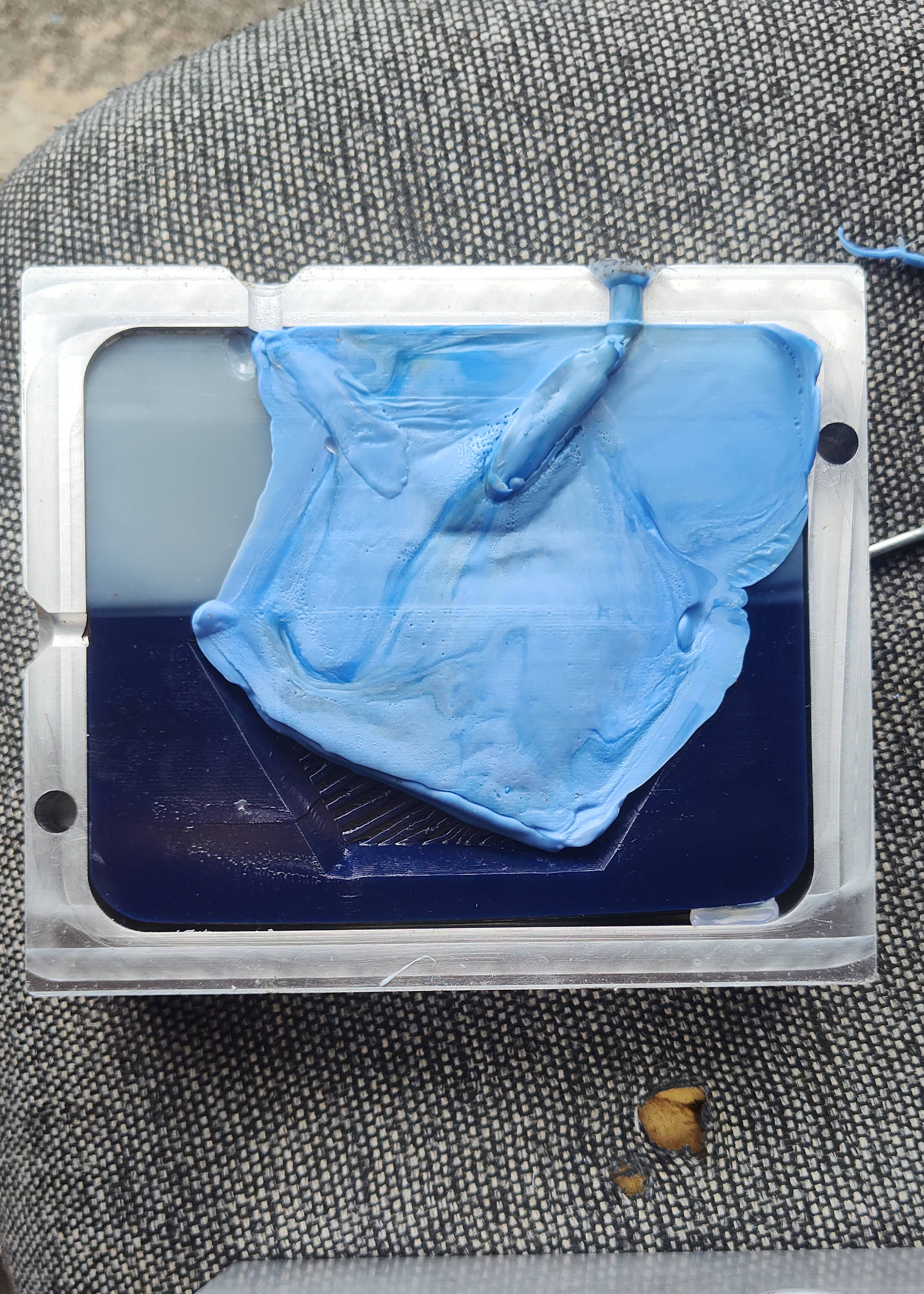 We kept getting closer by preheating our mold but the recycled material simply wasn't consistent enough with our setup.