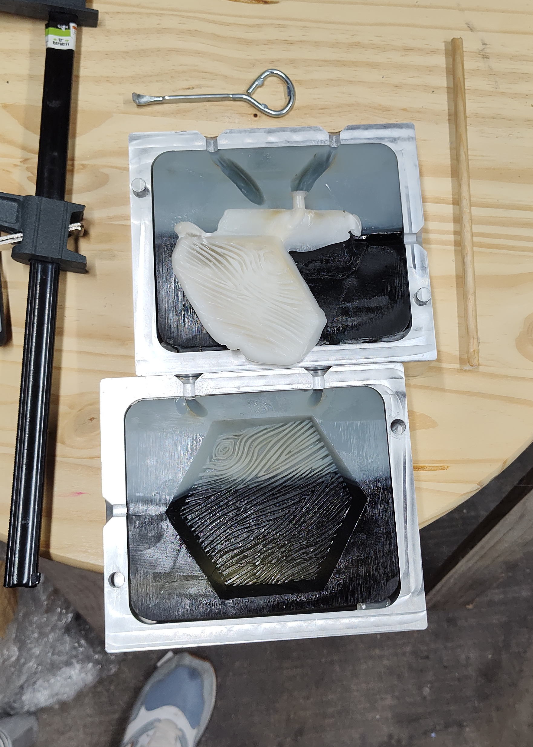 I spent a lot of time tweaking the plastic mix and the tempitures to get better results. Short shots are caused in part by the plastic cooling early and solidifying.