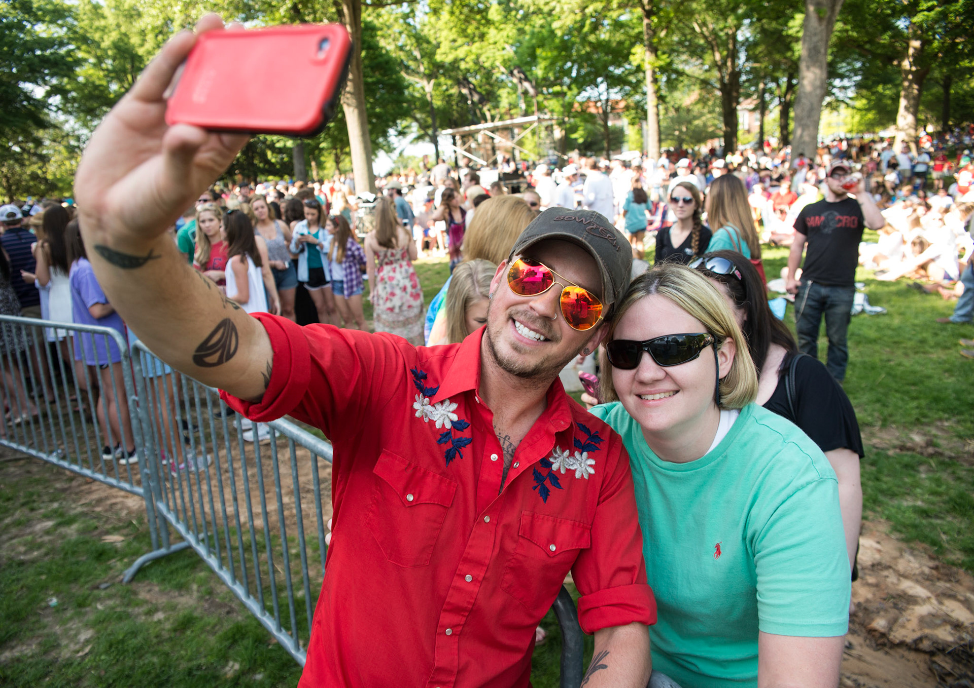 Thomas Rhett, Iron and Wine and Love and Theft perform in the Grove on Sunday, April 26, 2015 for the Student Activities Association (SAA) Spring Concert. {photog} | SAA