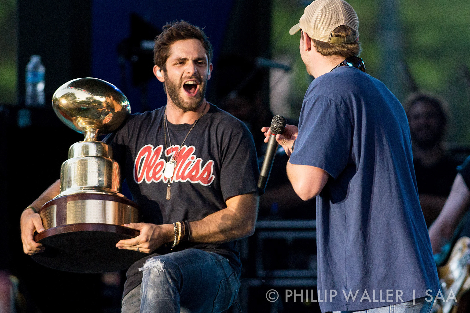 Thomas Rhett, Iron and Wine and Love and Theft perform in the Grove on Sunday, April 26, 2015 for the Student Activities Association (SAA) Spring Concert. {photog} | SAA