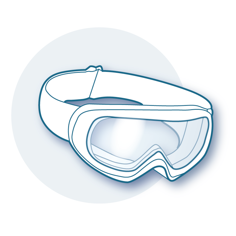Protective ski goggles