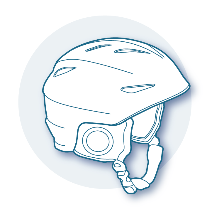 Protective ski helmet