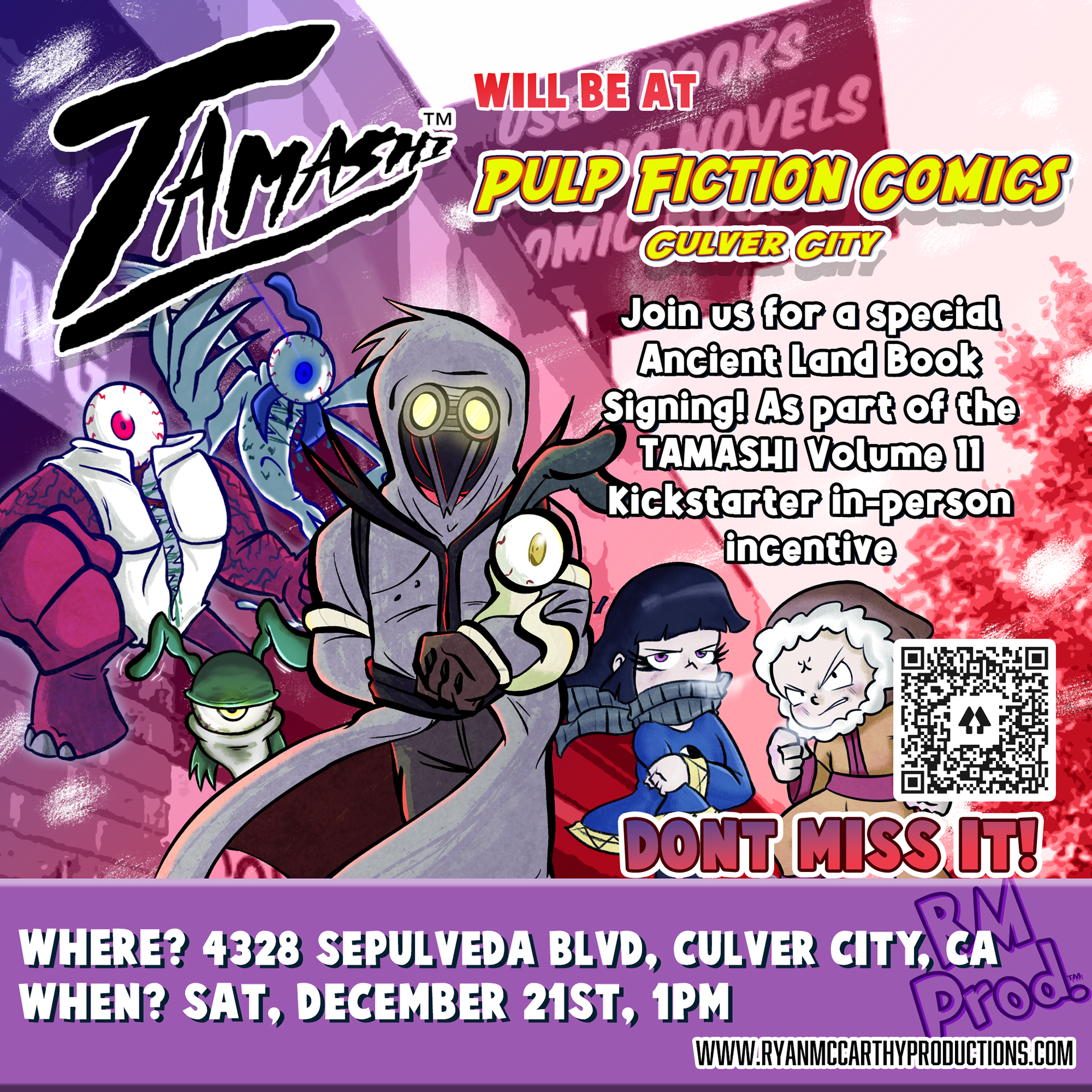 Book Signing - Pulp Fiction Comics