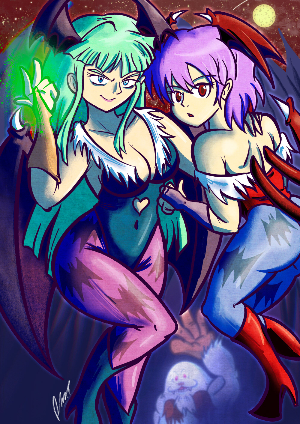Morrigan and Lilith (Darkstalkers) 2022