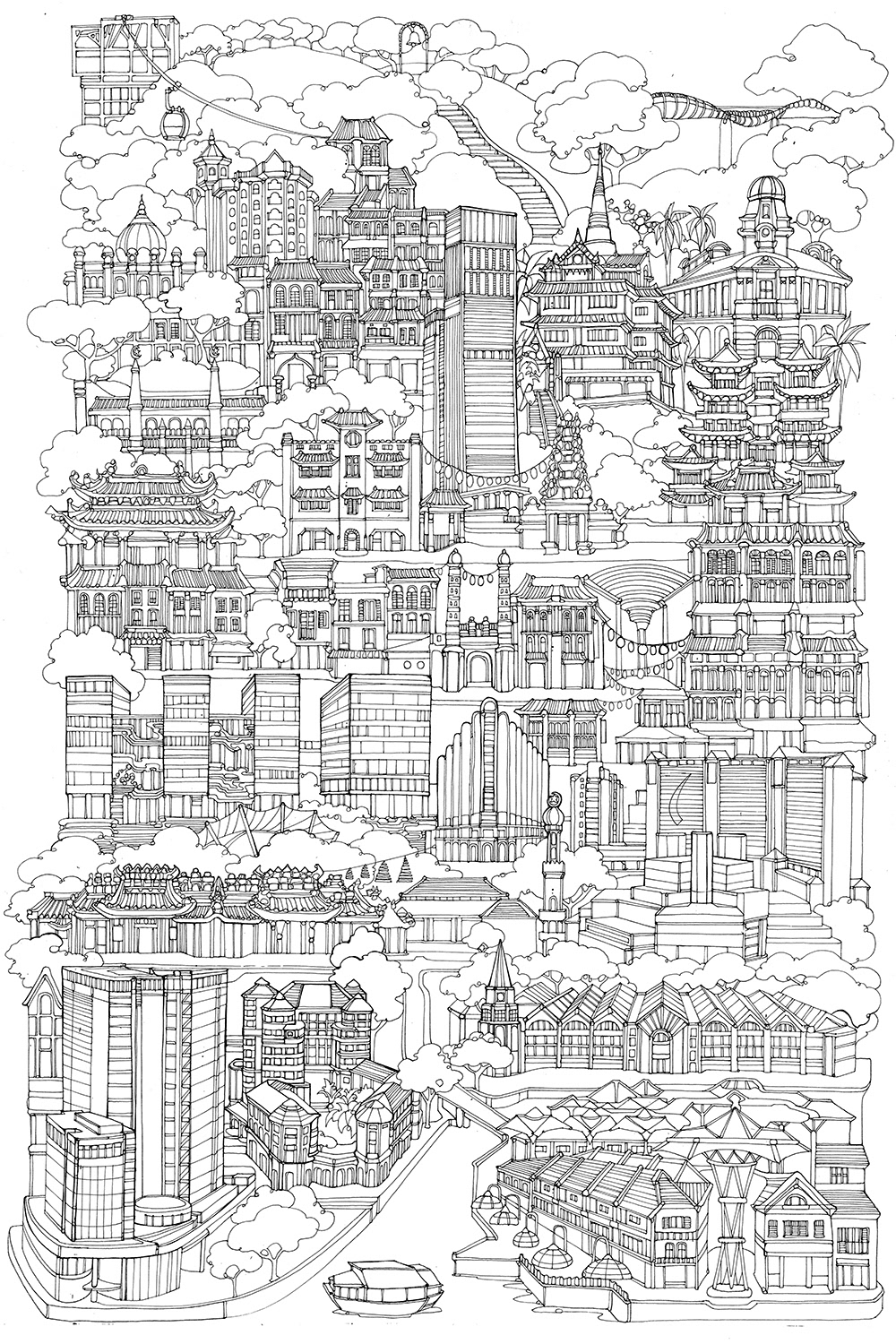 vertical worlds coloring book
