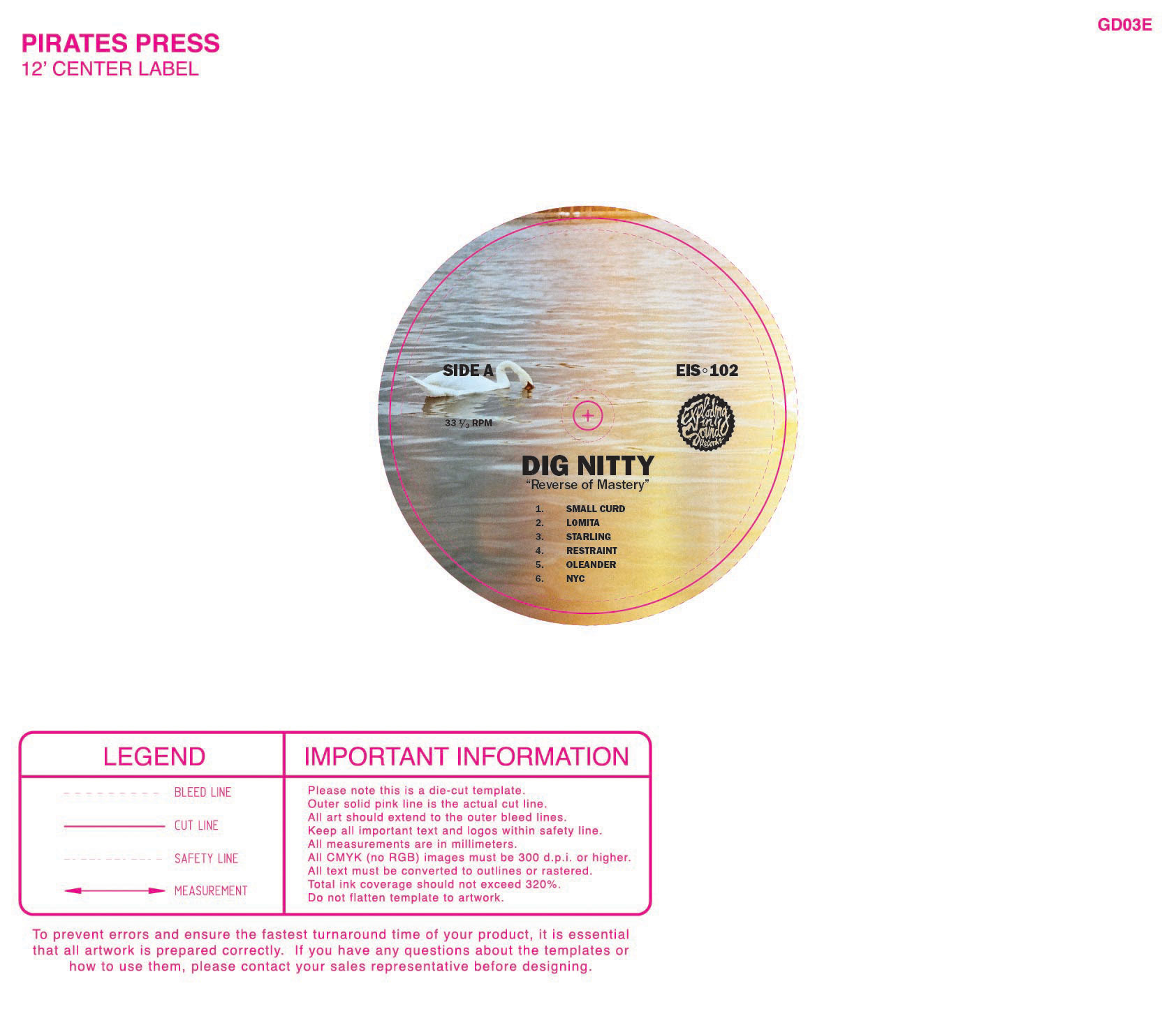 dig nitty_12 inch_lp label_side A