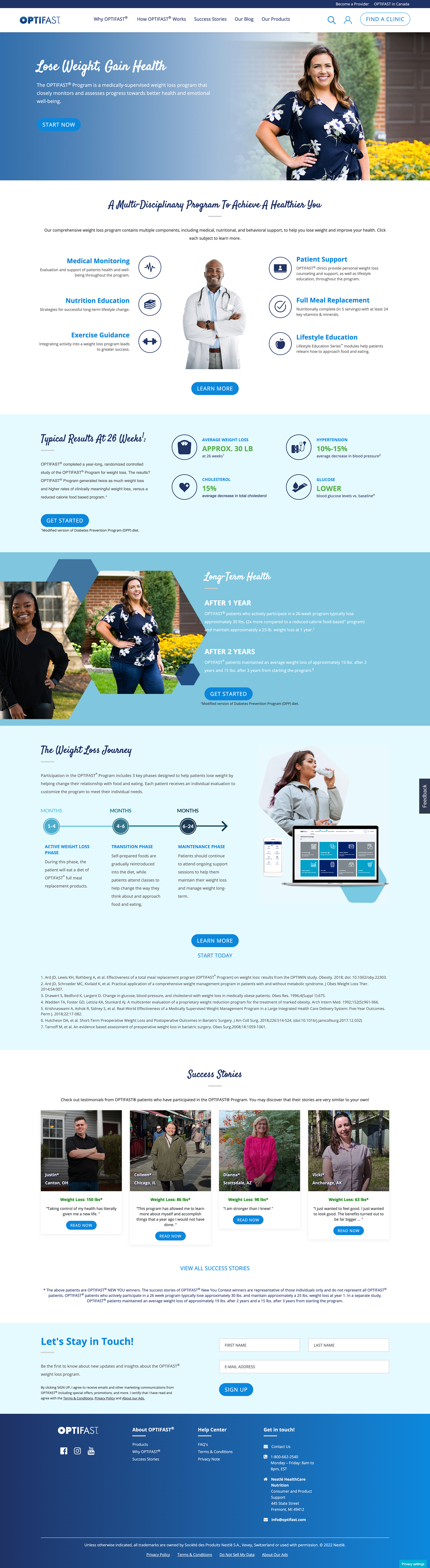 Optifast Homepage