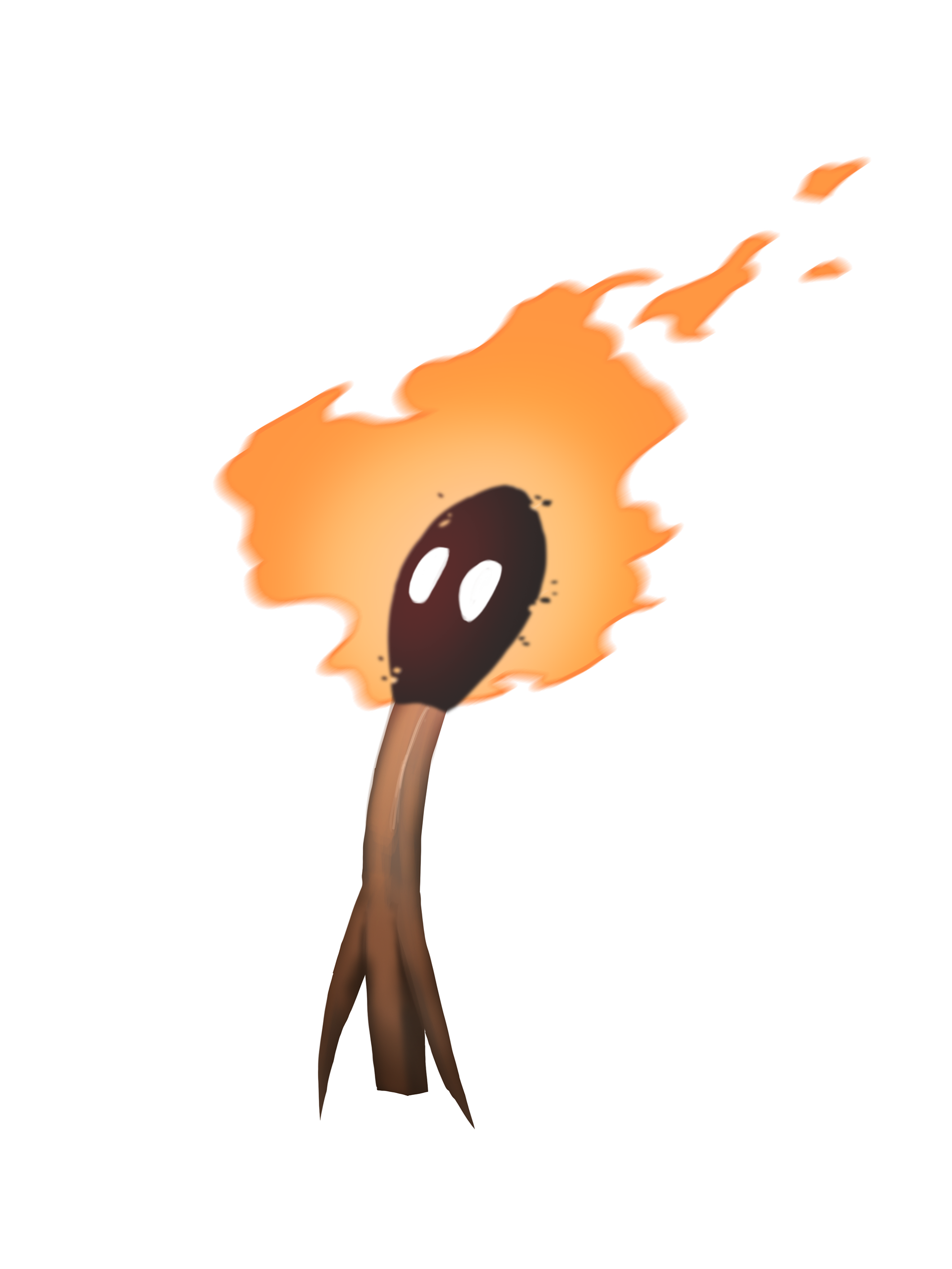 Fósforo feito para aula de pintura digital, baseando-se em conceito sugerido por um amigo