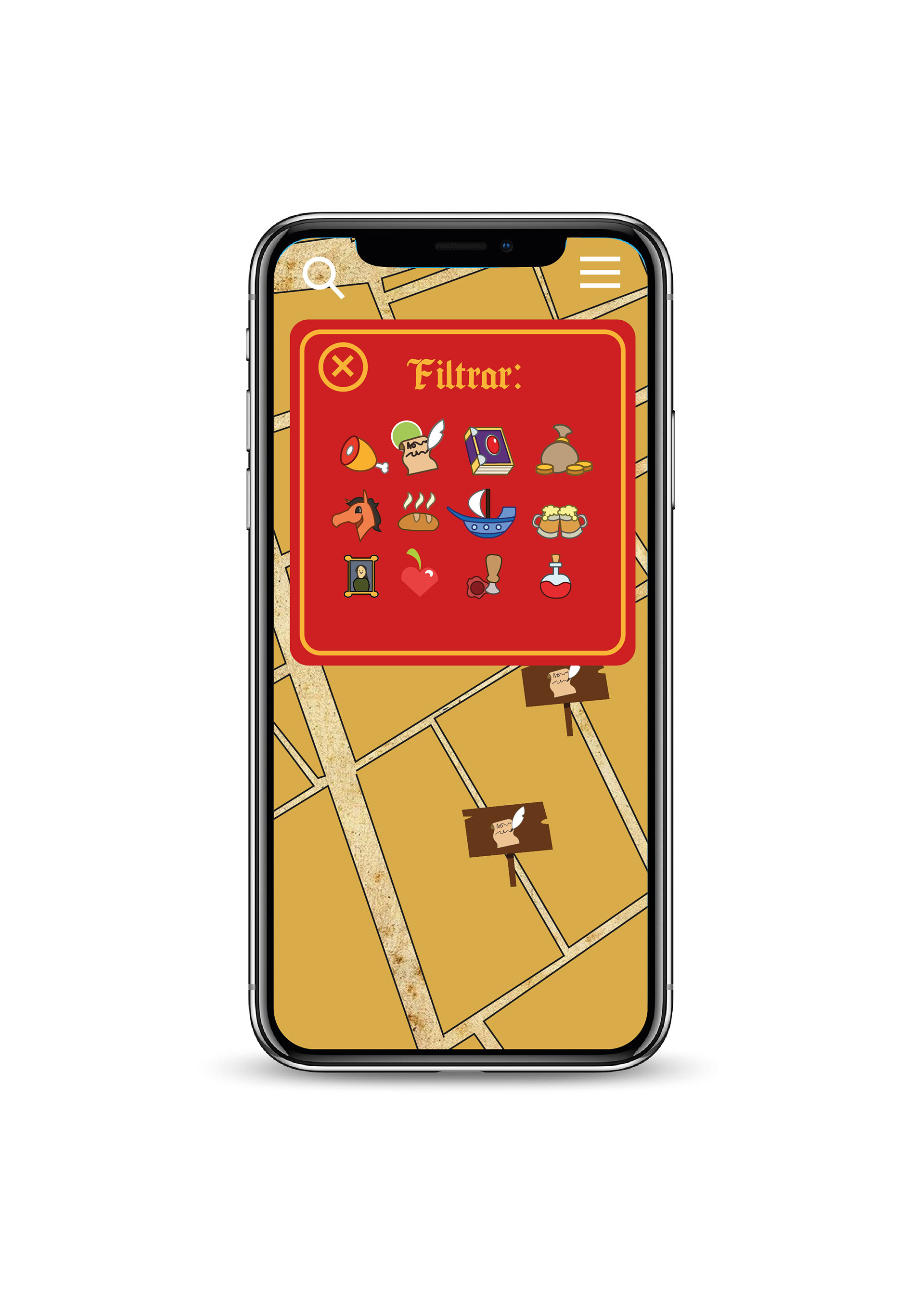 Menu de Filtros