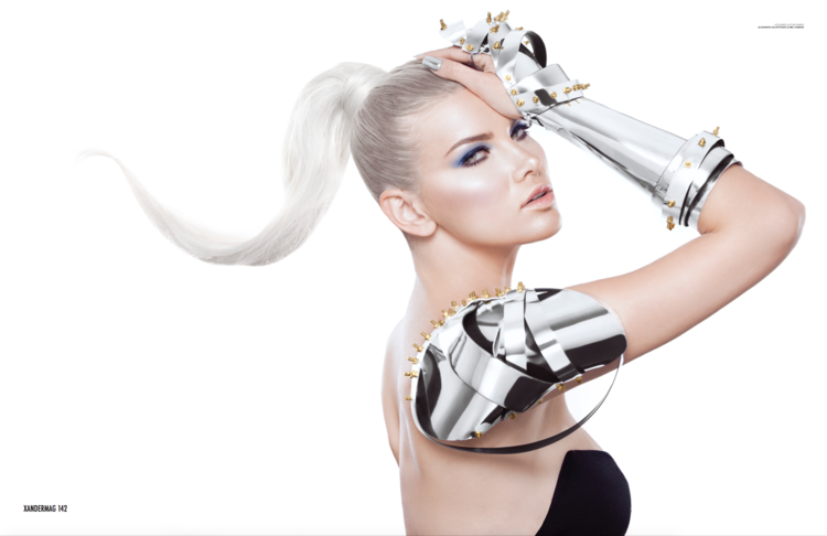 Beauty shot by Tiberiu Arsene with Gabriela Iliescu for Xander Mag.